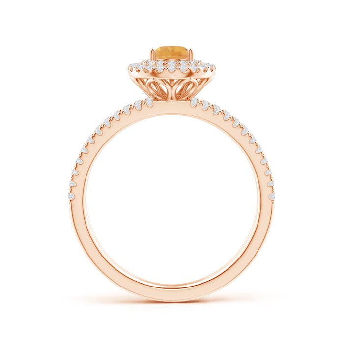 A - Citrine / 0.76 CT / 14 KT Rose Gold