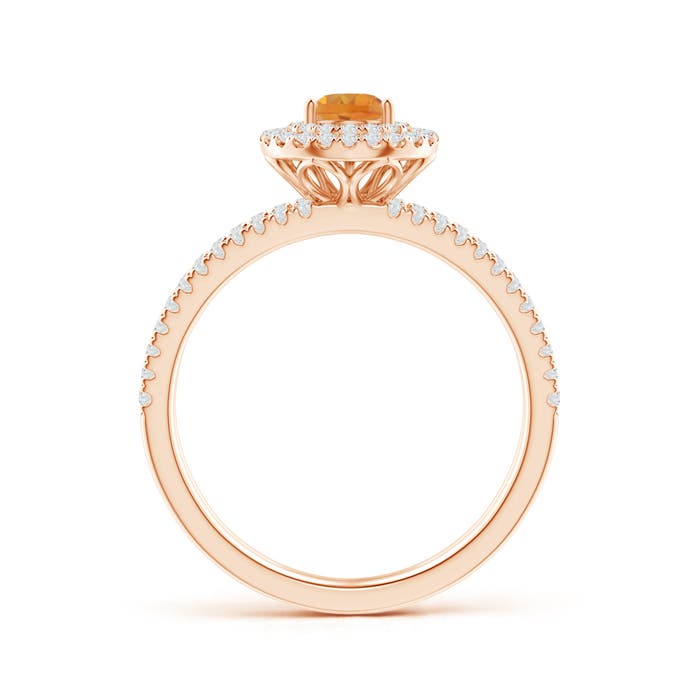 AA - Citrine / 0.76 CT / 14 KT Rose Gold