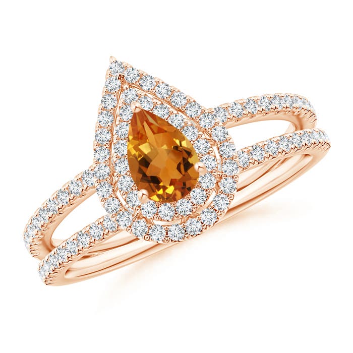 AAA - Citrine / 0.76 CT / 14 KT Rose Gold