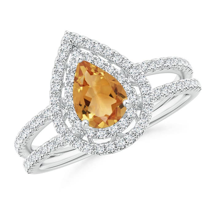 A - Citrine / 1.02 CT / 14 KT White Gold