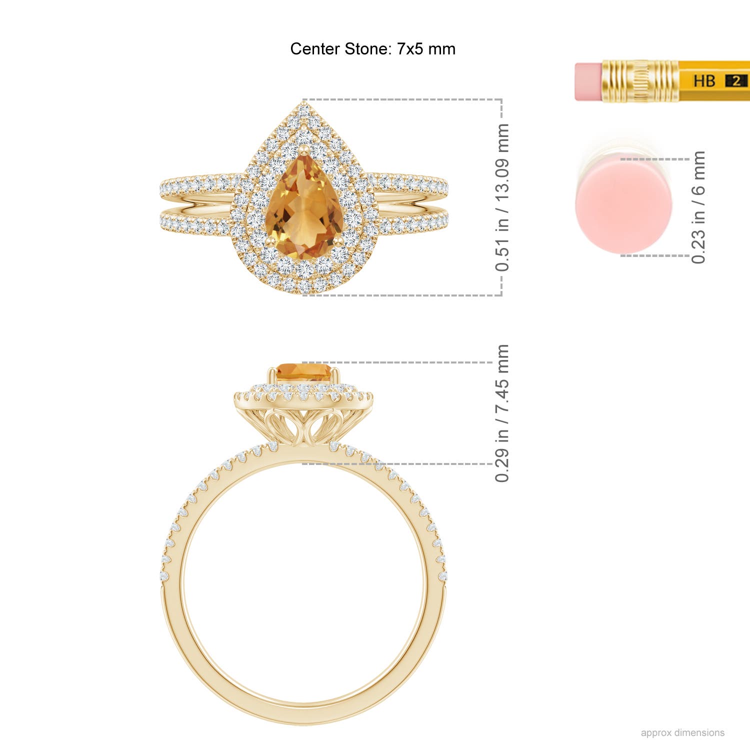 A - Citrine / 1.02 CT / 14 KT Yellow Gold