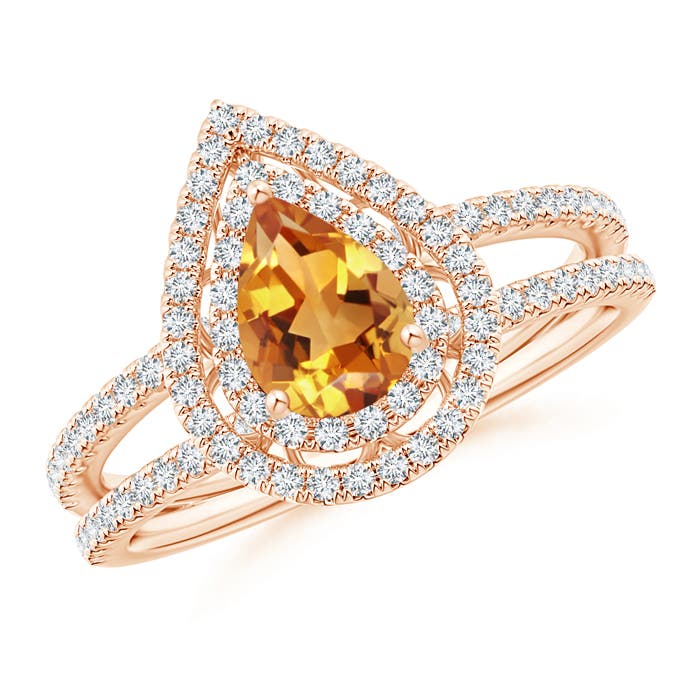 AA - Citrine / 1.02 CT / 14 KT Rose Gold