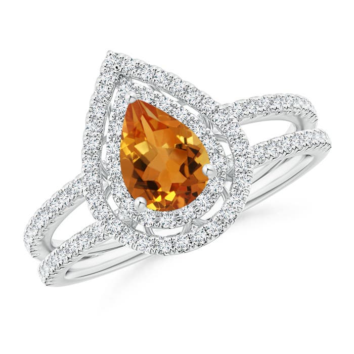 AAA - Citrine / 1.02 CT / 14 KT White Gold