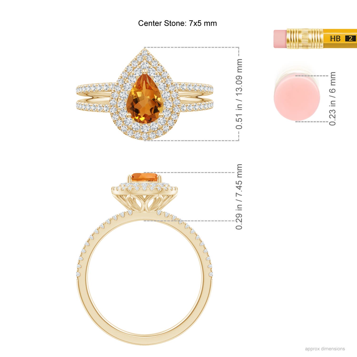 AAA - Citrine / 1.02 CT / 14 KT Yellow Gold