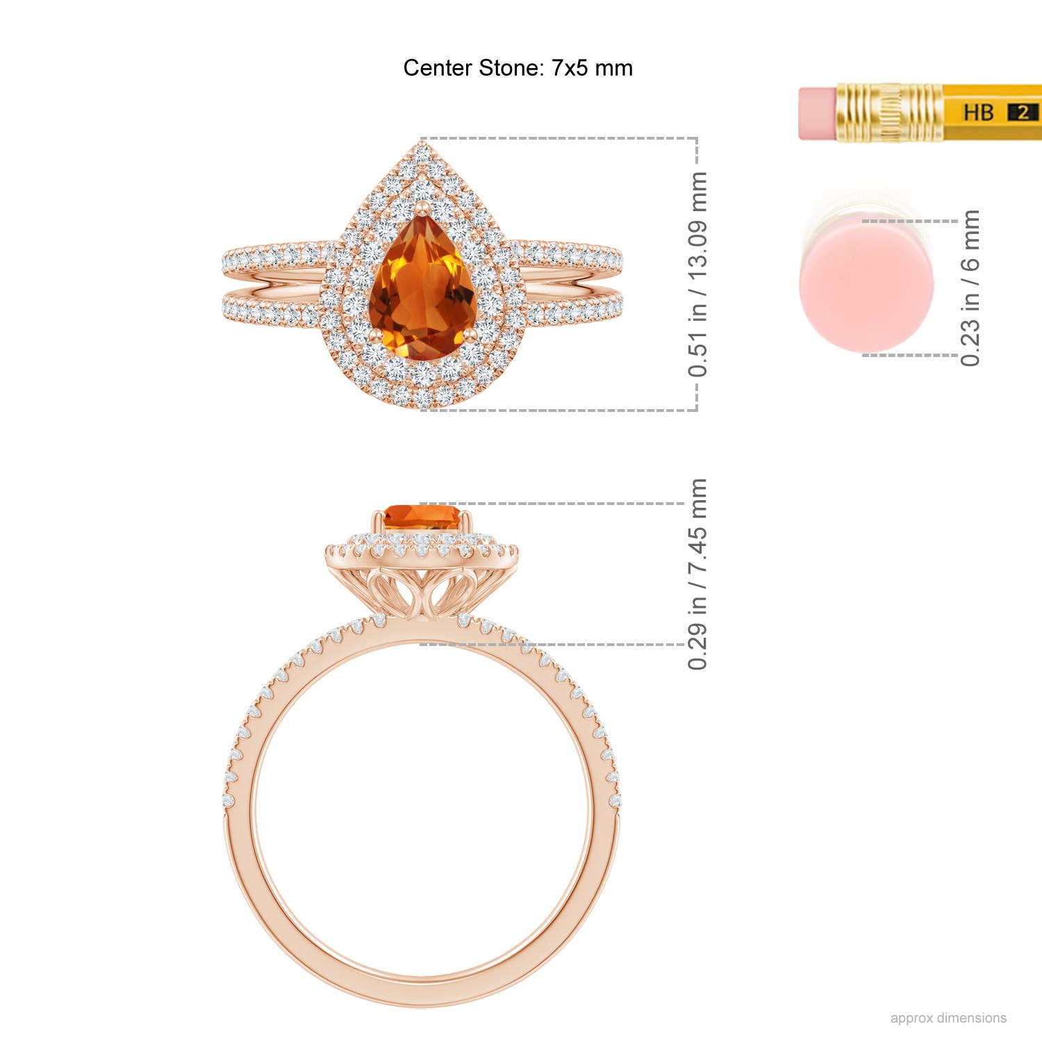 AAAA - Citrine / 1.02 CT / 14 KT Rose Gold