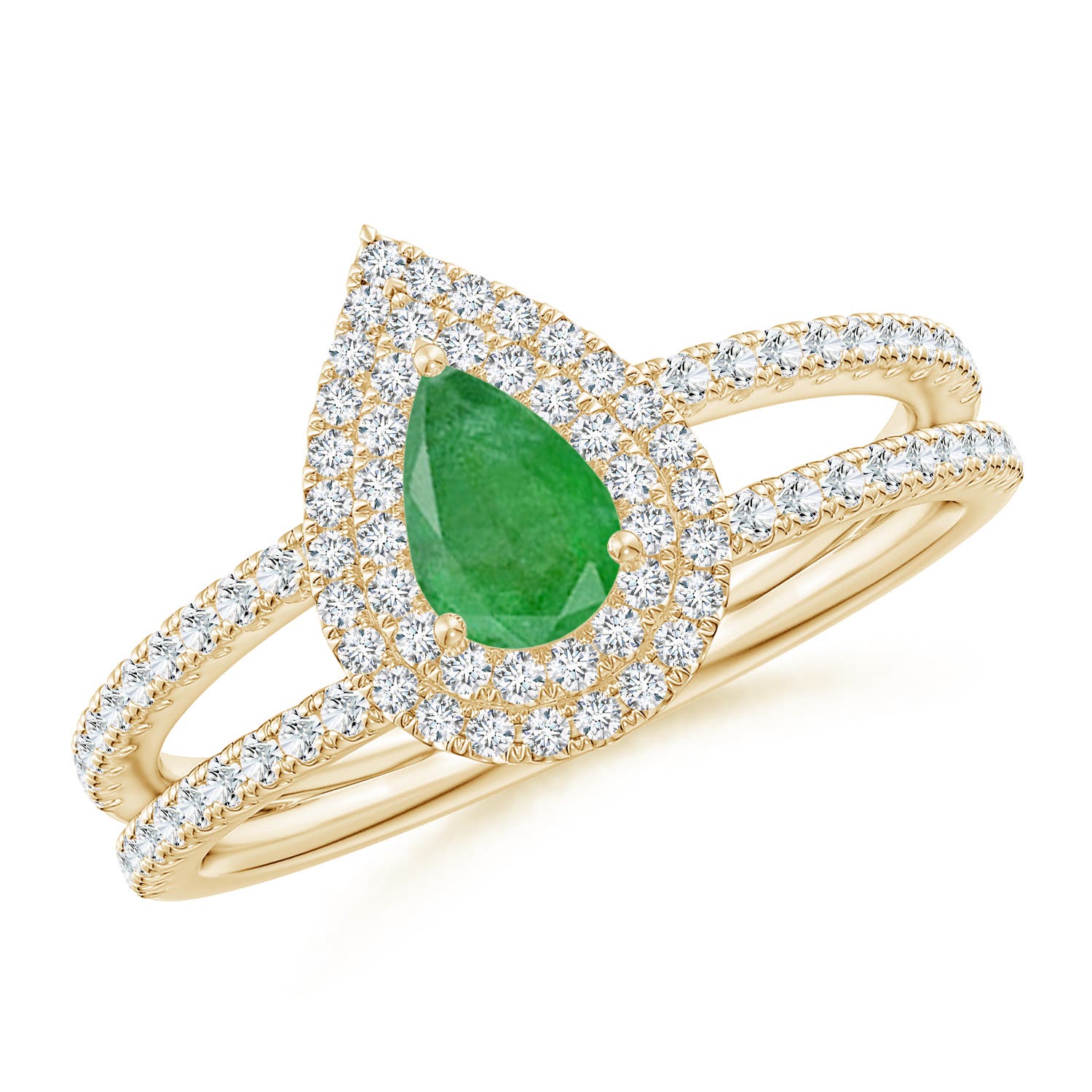 A - Emerald / 0.78 CT / 14 KT Yellow Gold