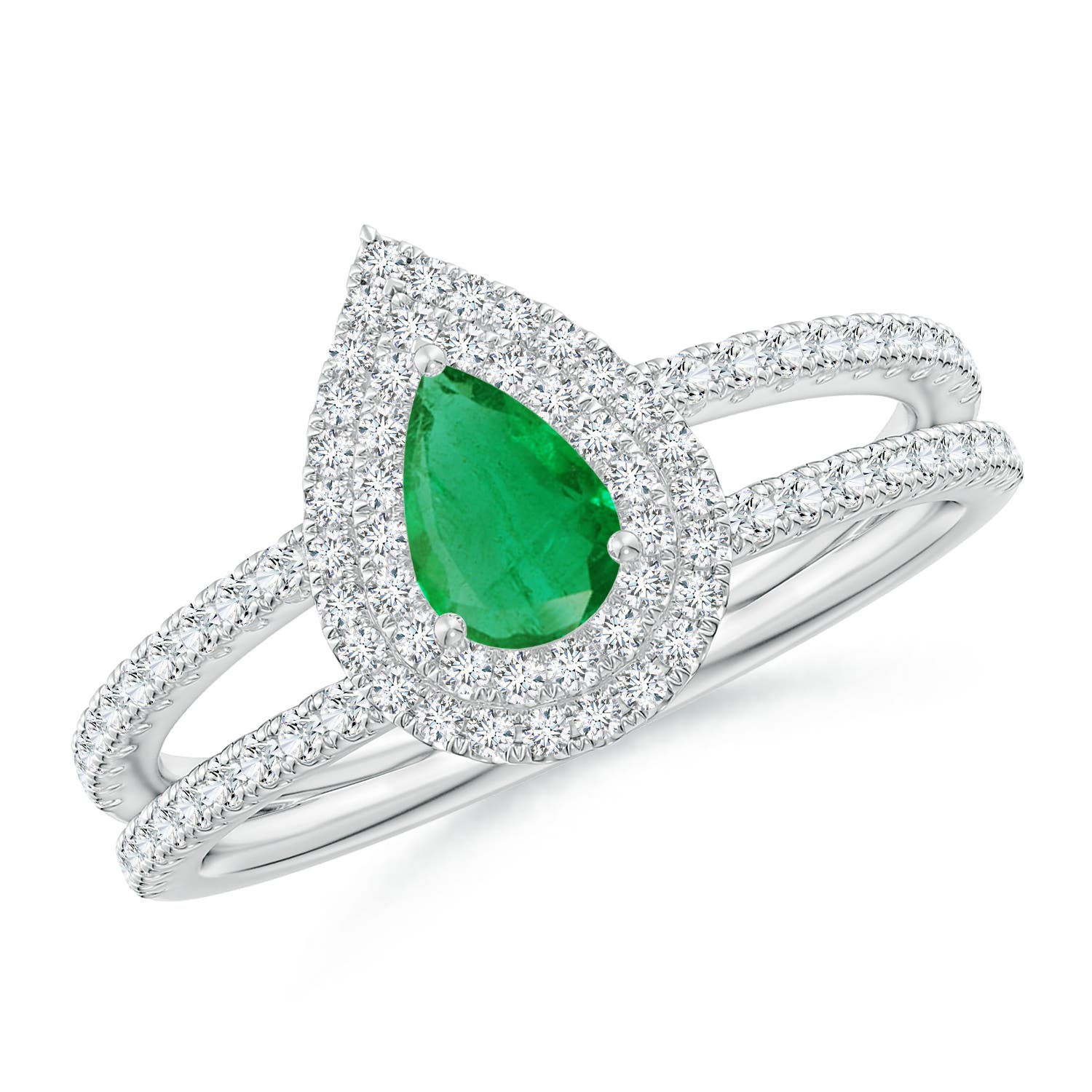 AA - Emerald / 0.78 CT / 14 KT White Gold