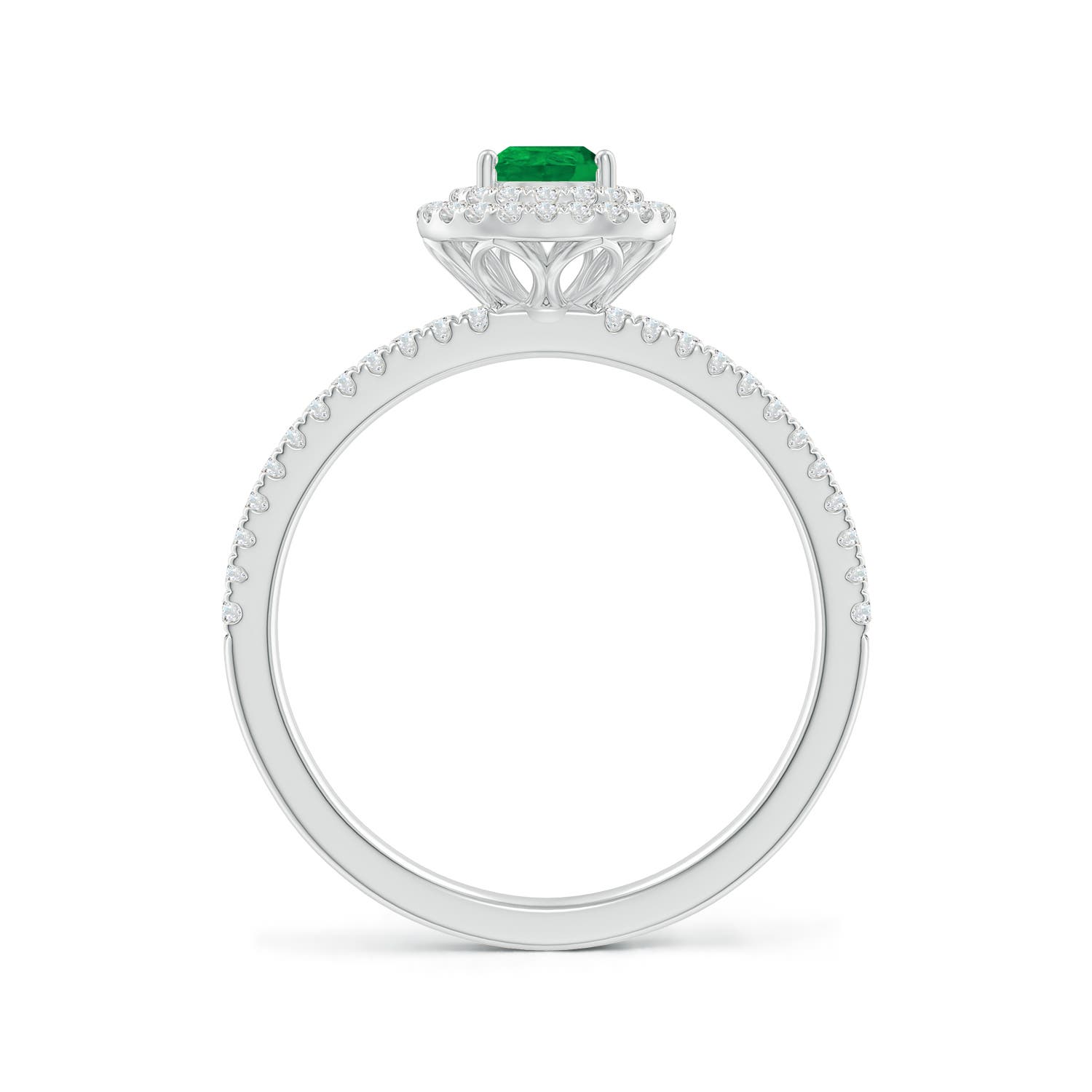 AA - Emerald / 0.78 CT / 14 KT White Gold