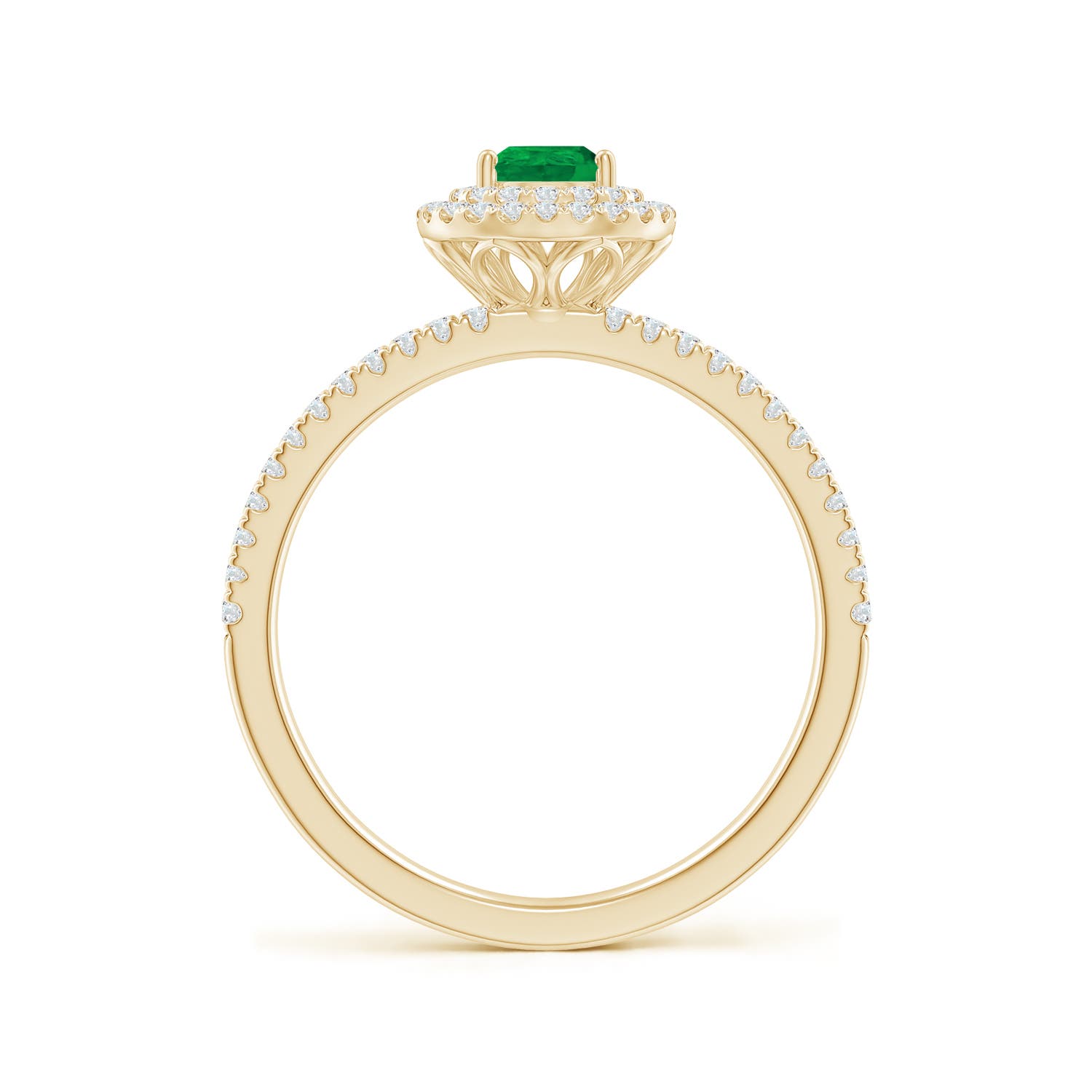 AA - Emerald / 0.78 CT / 14 KT Yellow Gold