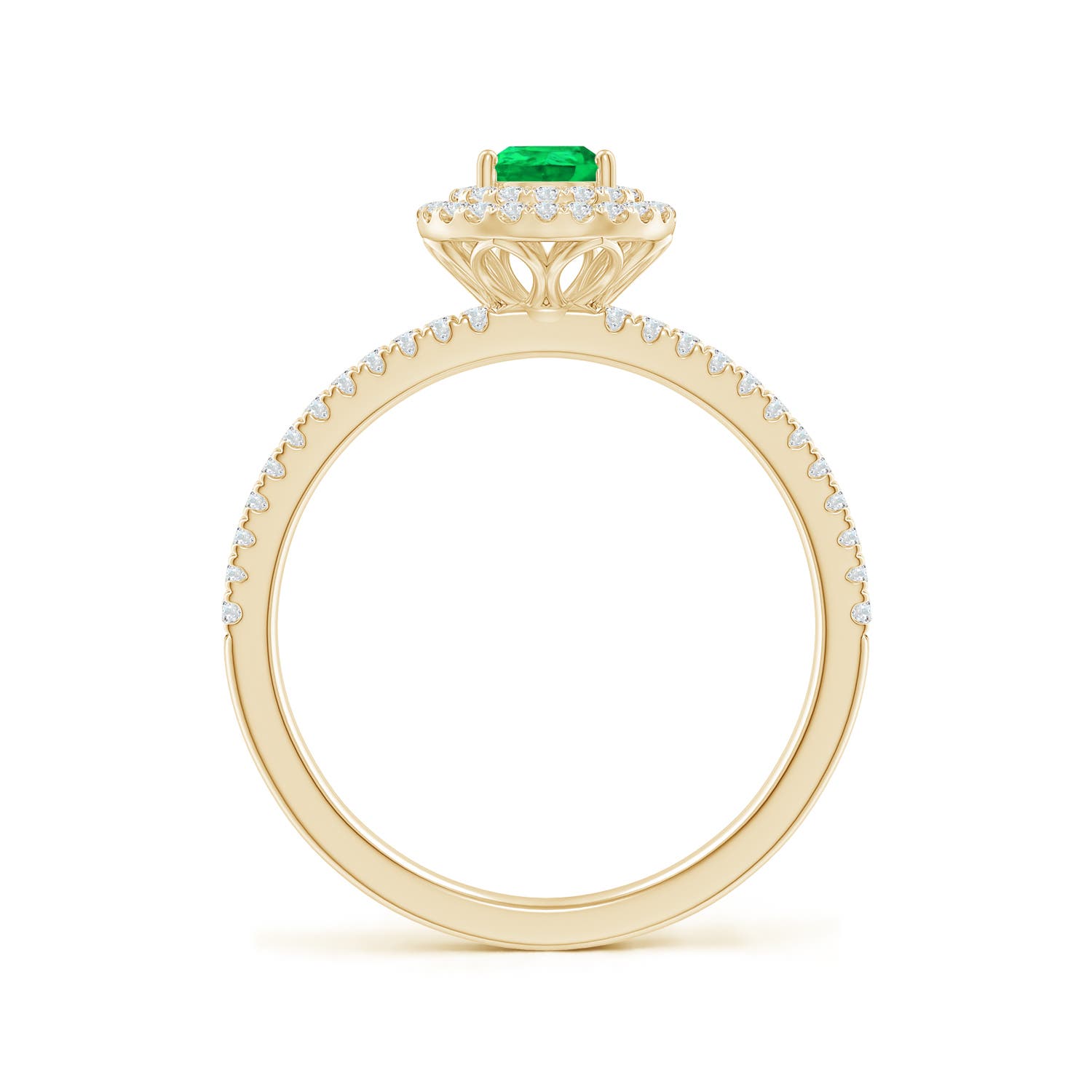 AAA - Emerald / 0.78 CT / 14 KT Yellow Gold