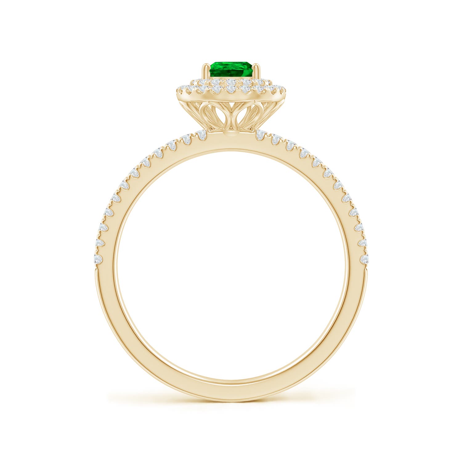 AAAA - Emerald / 0.78 CT / 14 KT Yellow Gold