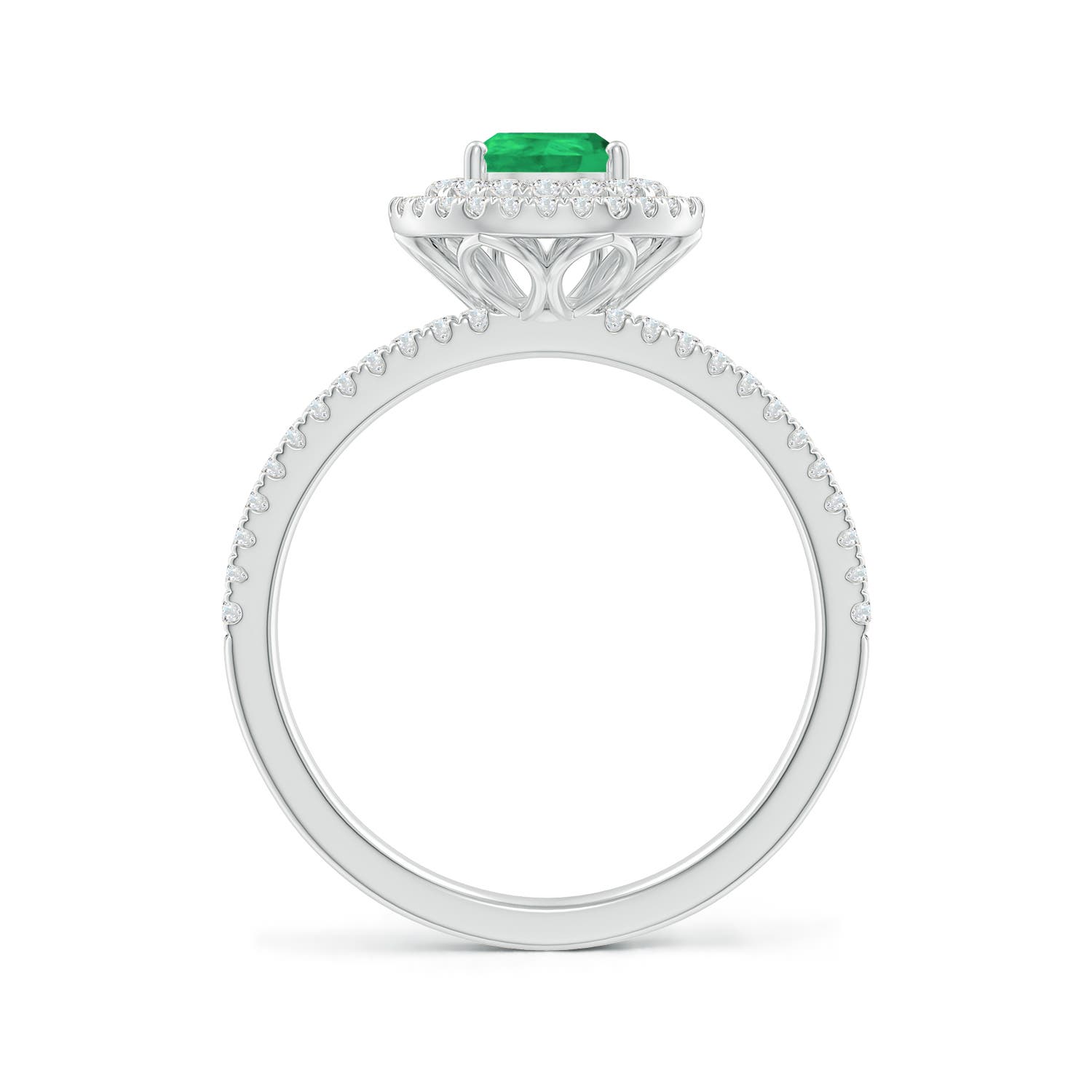 A - Emerald / 1.05 CT / 14 KT White Gold