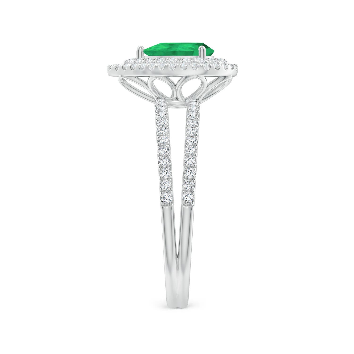 A - Emerald / 1.05 CT / 14 KT White Gold