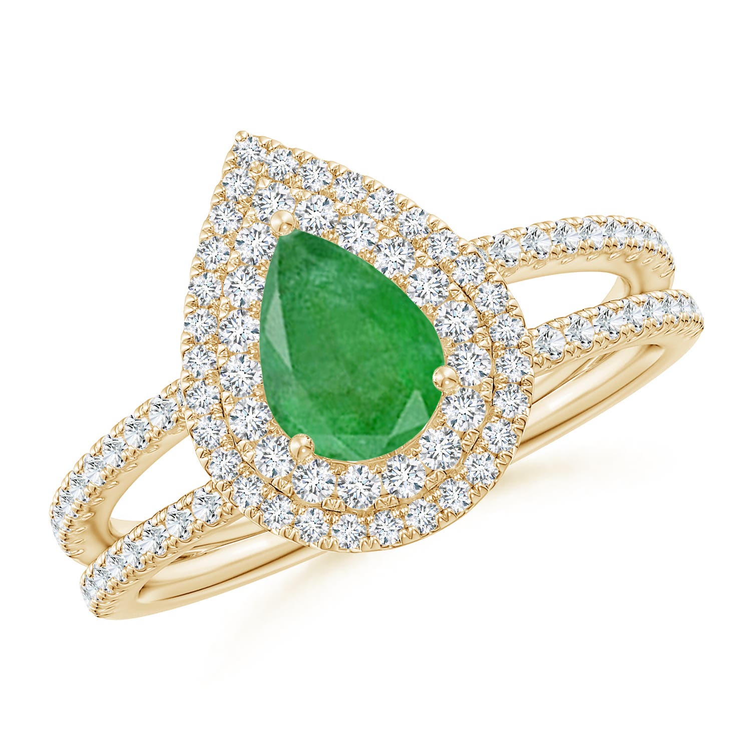 A - Emerald / 1.05 CT / 14 KT Yellow Gold