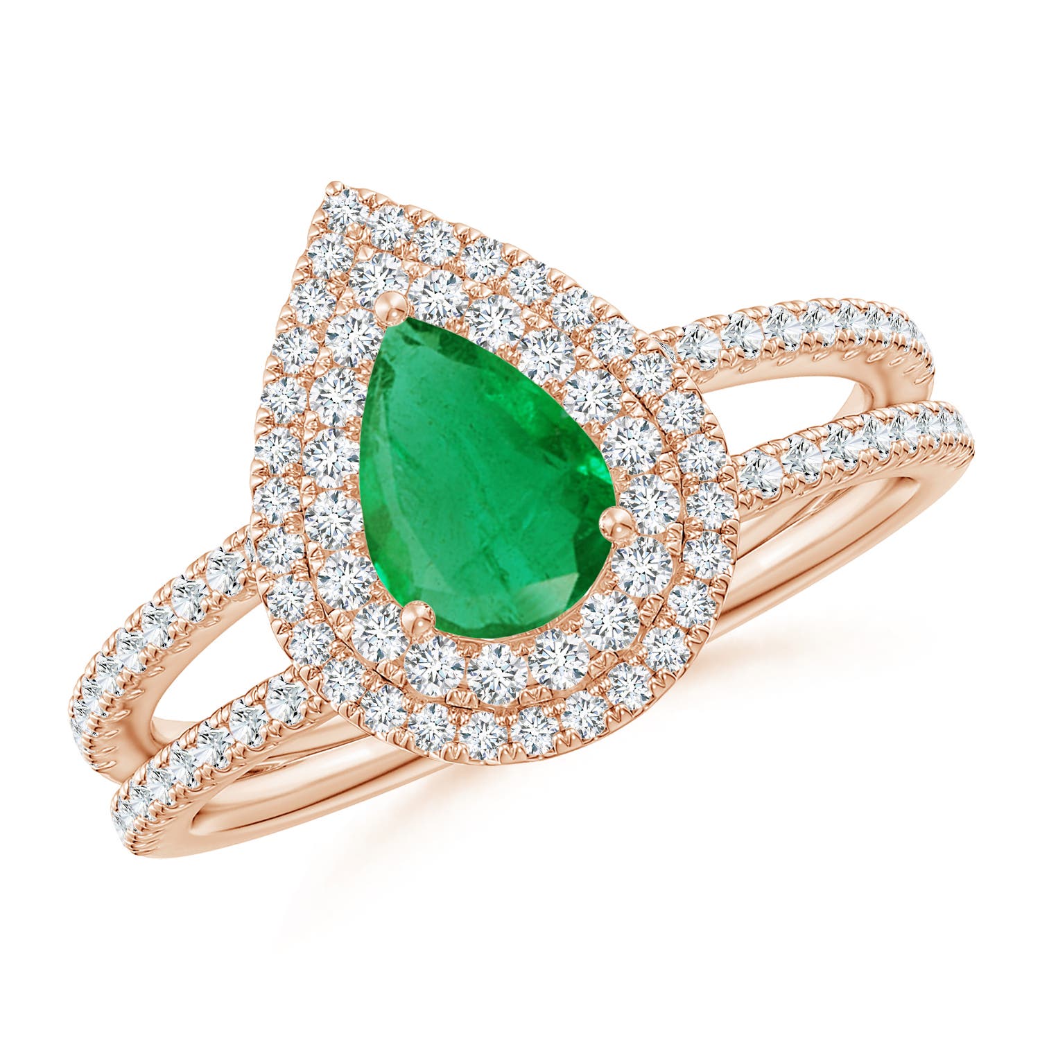 AA - Emerald / 1.05 CT / 14 KT Rose Gold