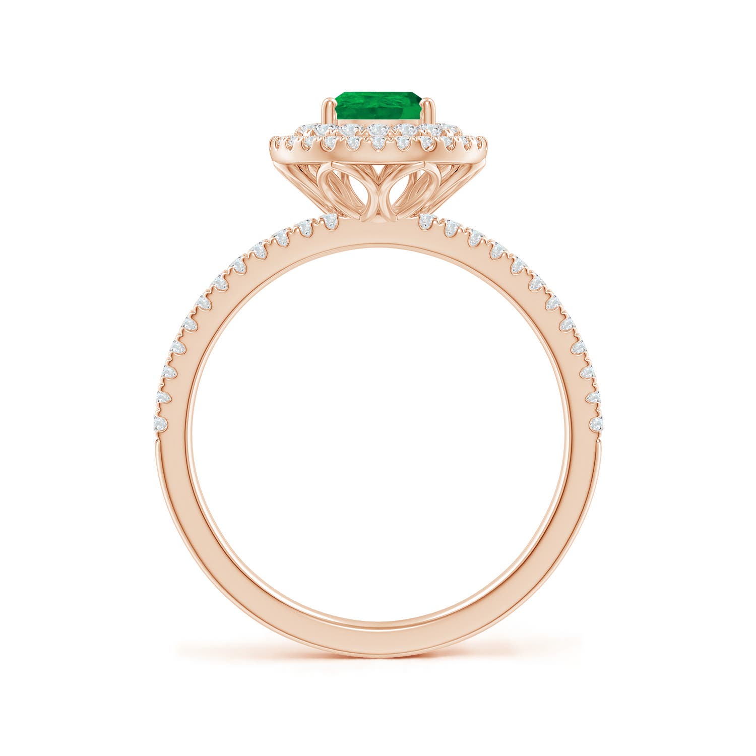 AA - Emerald / 1.05 CT / 14 KT Rose Gold