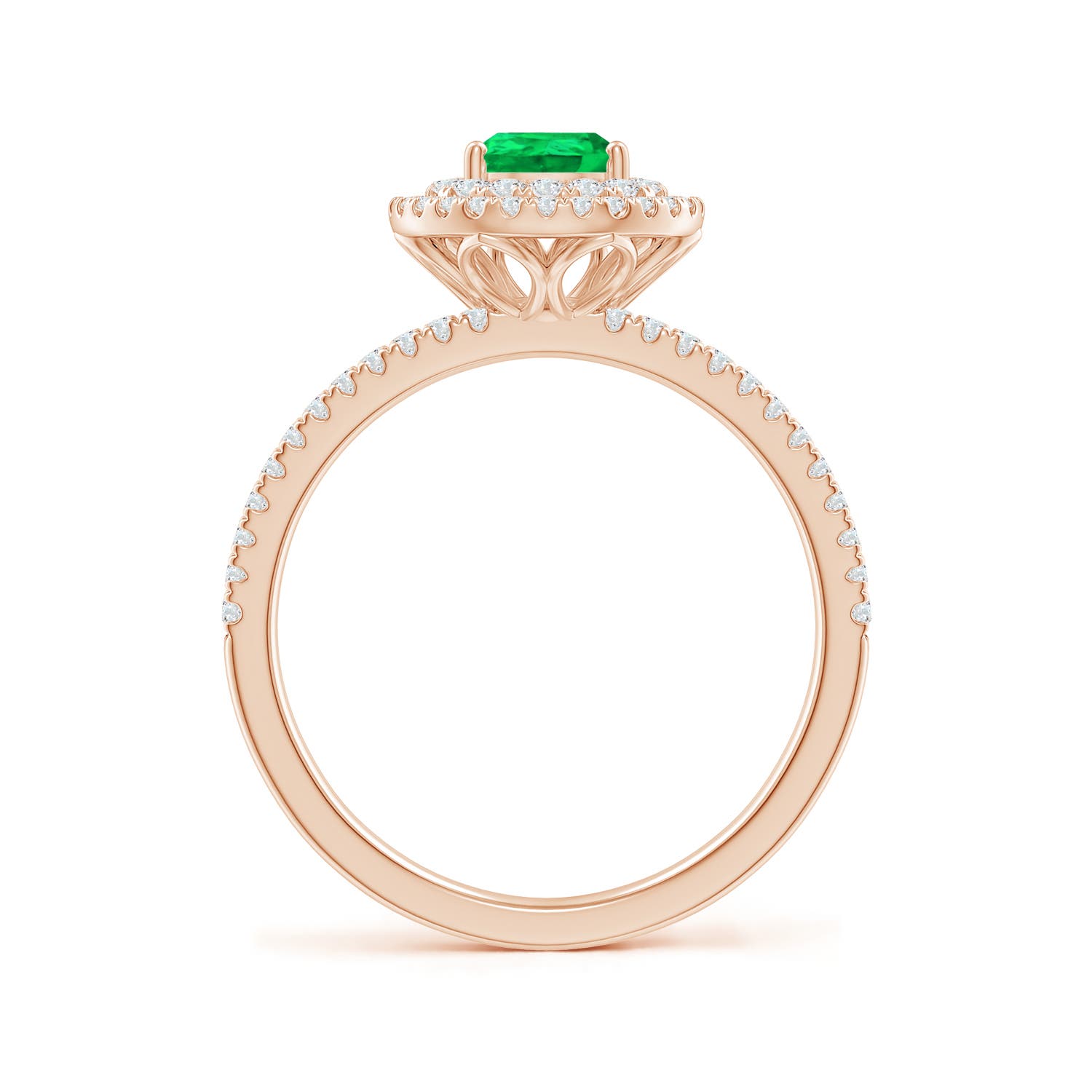 AAA - Emerald / 1.05 CT / 14 KT Rose Gold