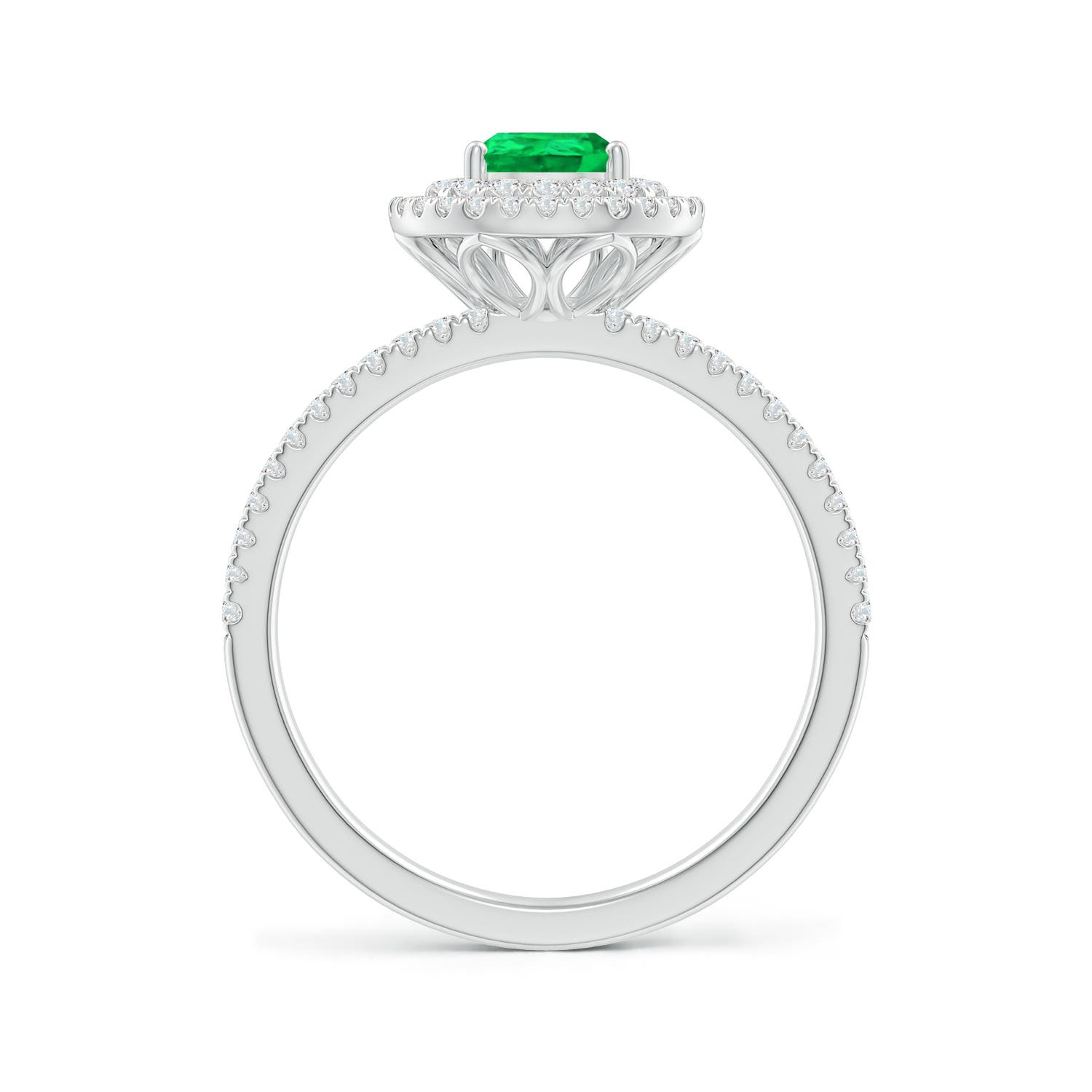 AAA - Emerald / 1.05 CT / 14 KT White Gold