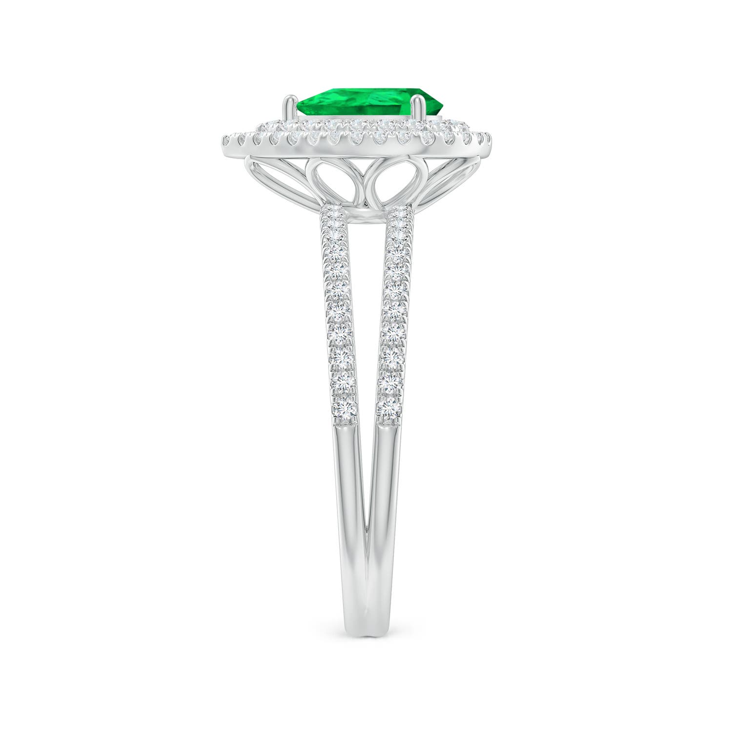 AAA - Emerald / 1.05 CT / 14 KT White Gold