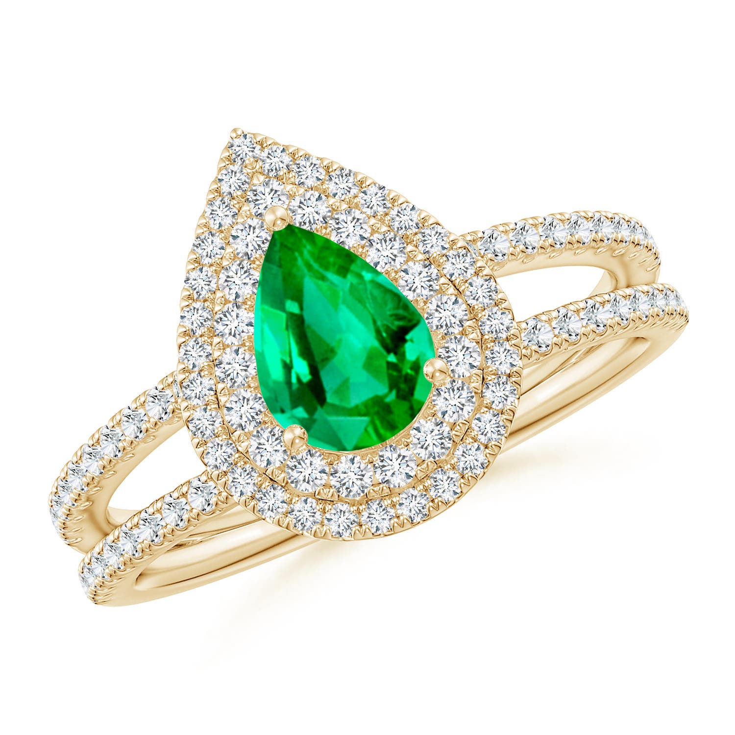 AAA - Emerald / 1.05 CT / 14 KT Yellow Gold