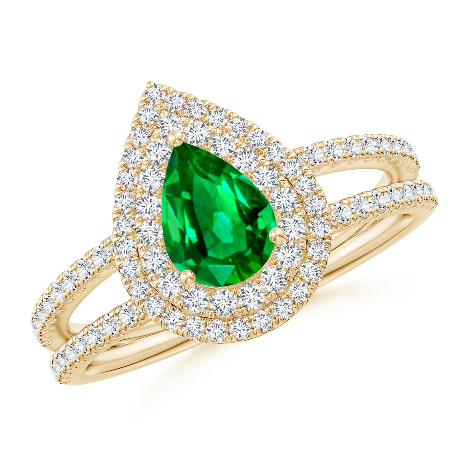 AAAA - Emerald / 1.05 CT / 14 KT Yellow Gold