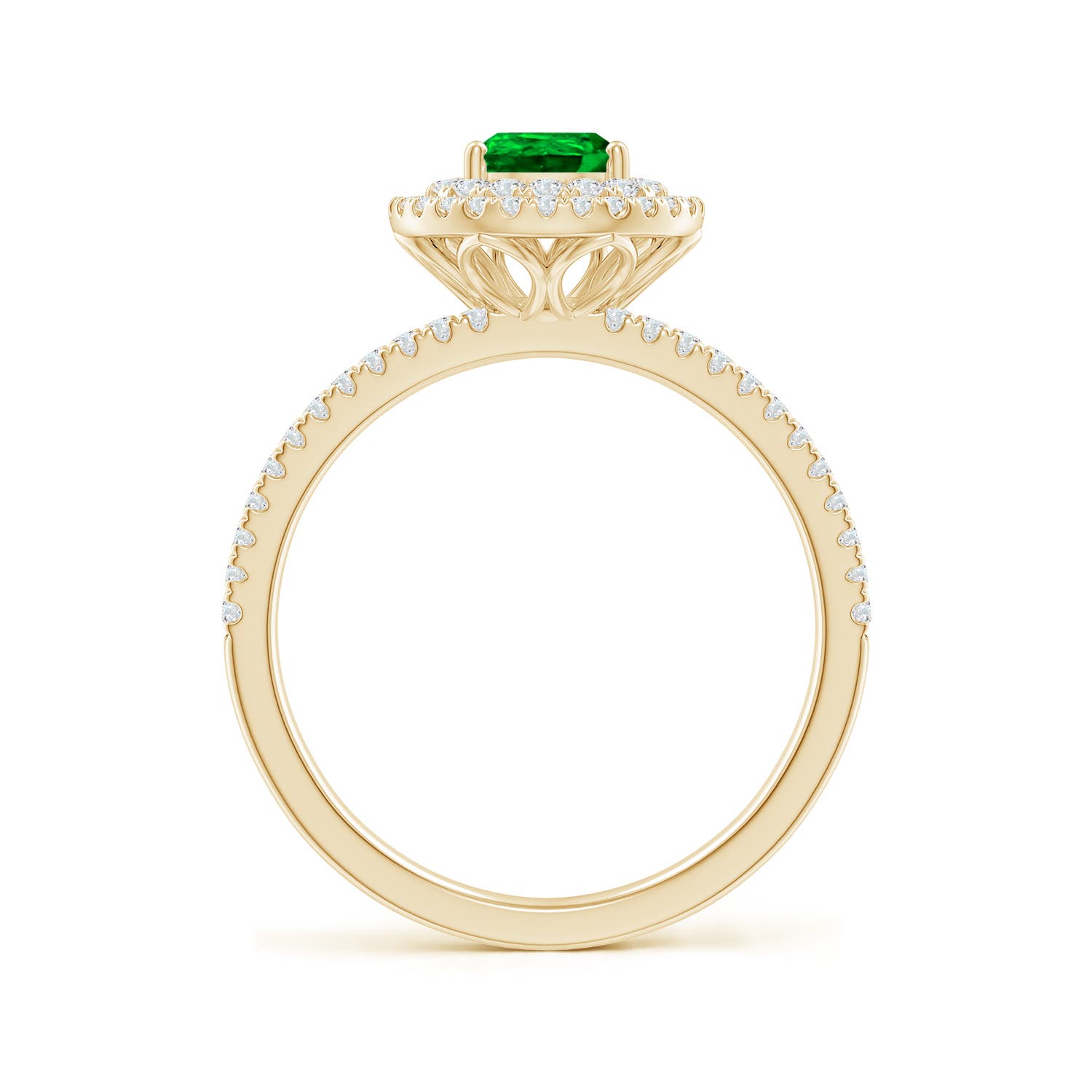 AAAA - Emerald / 1.05 CT / 14 KT Yellow Gold