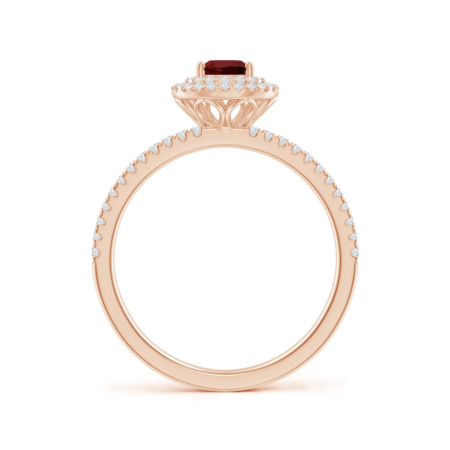 AAA - Garnet / 0.91 CT / 14 KT Rose Gold