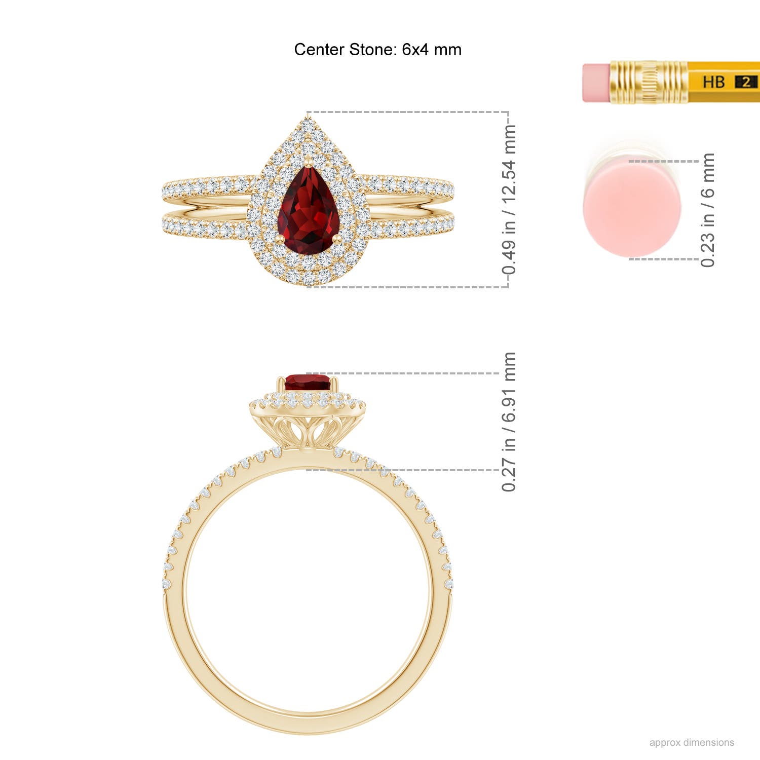 AAAA - Garnet / 0.91 CT / 14 KT Yellow Gold