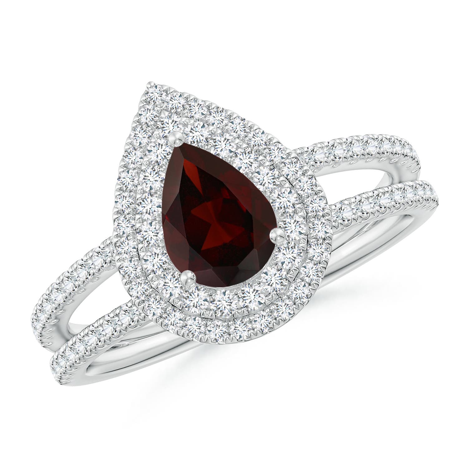 A - Garnet / 1.27 CT / 14 KT White Gold