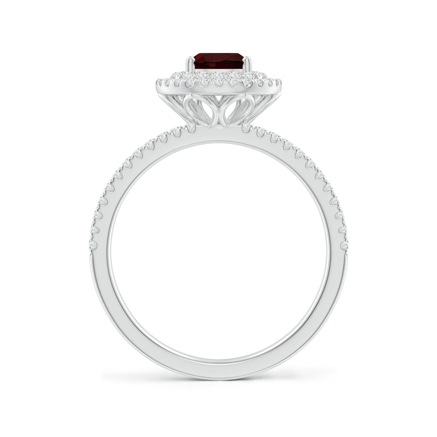 A - Garnet / 1.27 CT / 14 KT White Gold