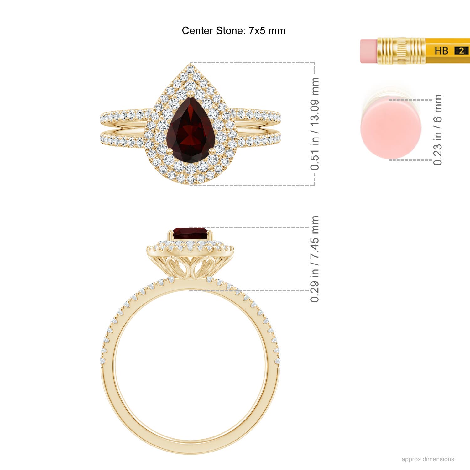 A - Garnet / 1.27 CT / 14 KT Yellow Gold