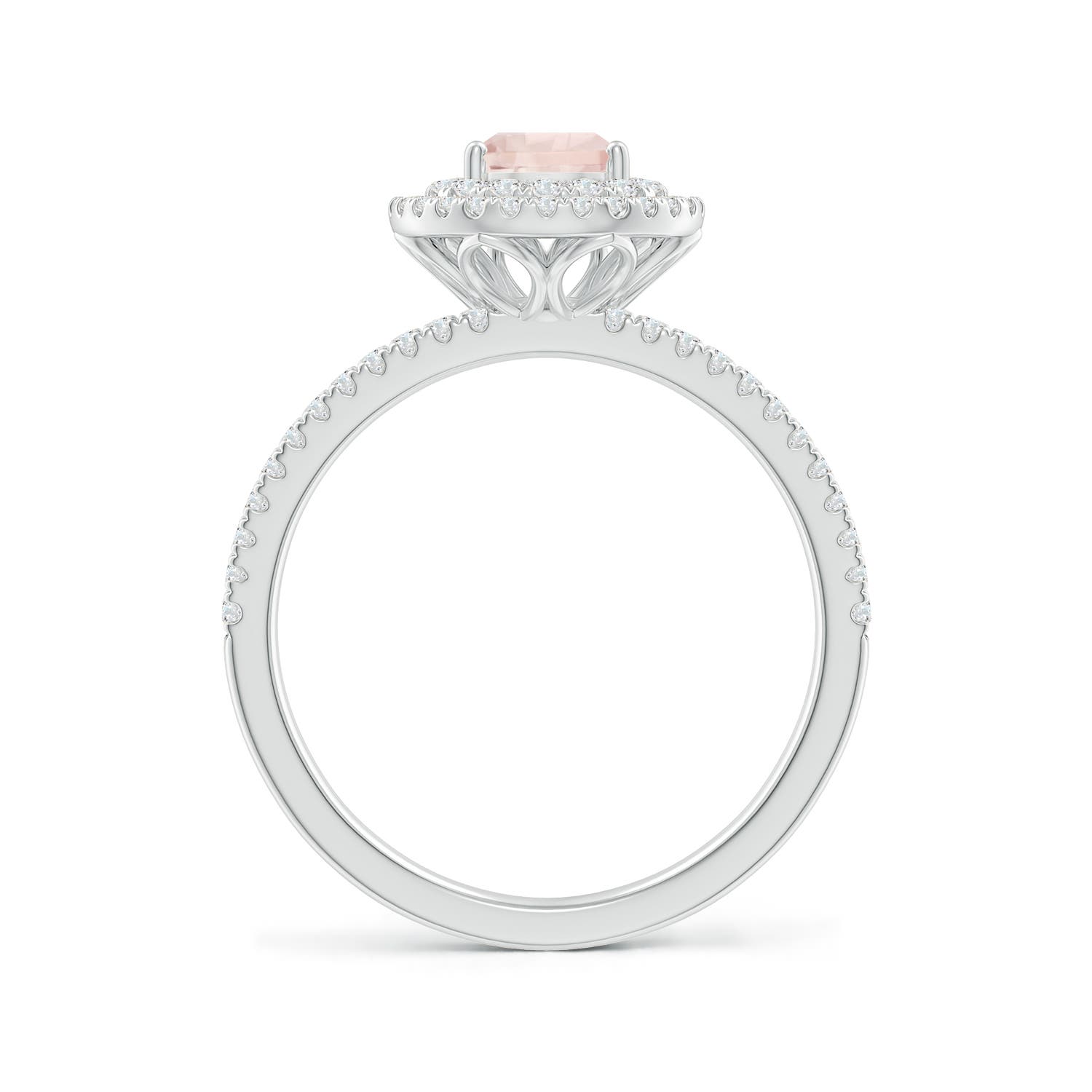 A - Morganite / 1.02 CT / 14 KT White Gold