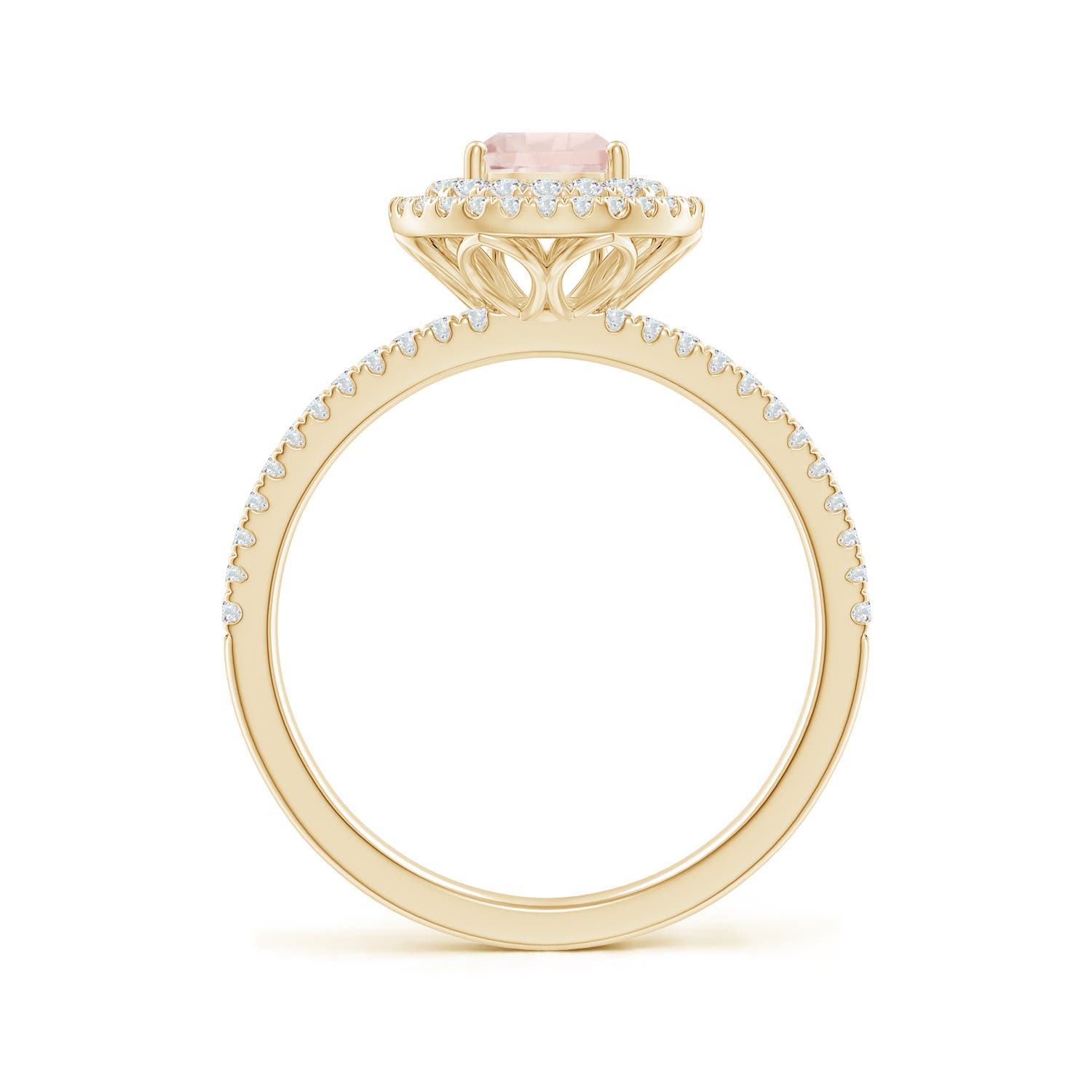 A - Morganite / 1.02 CT / 14 KT Yellow Gold