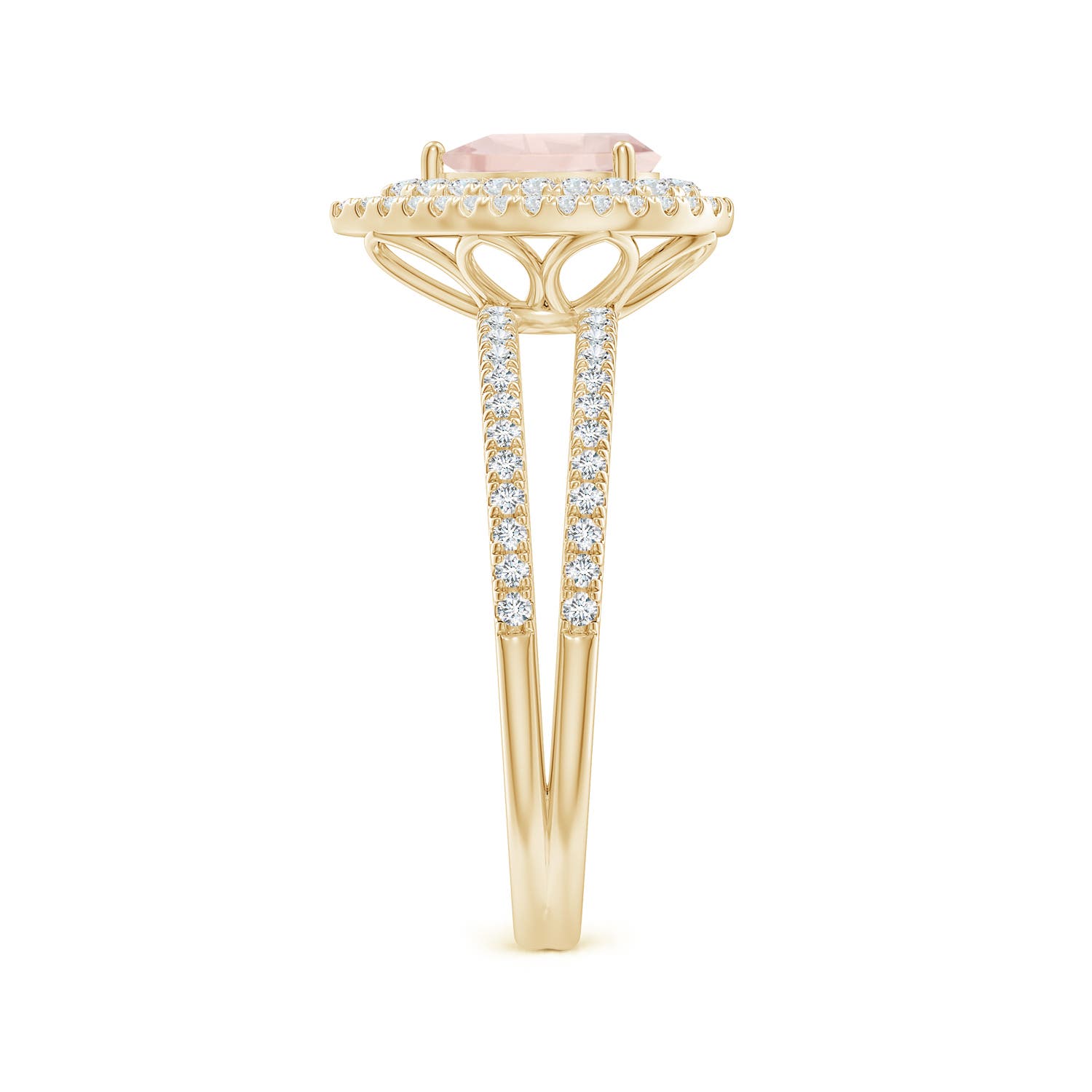 A - Morganite / 1.02 CT / 14 KT Yellow Gold