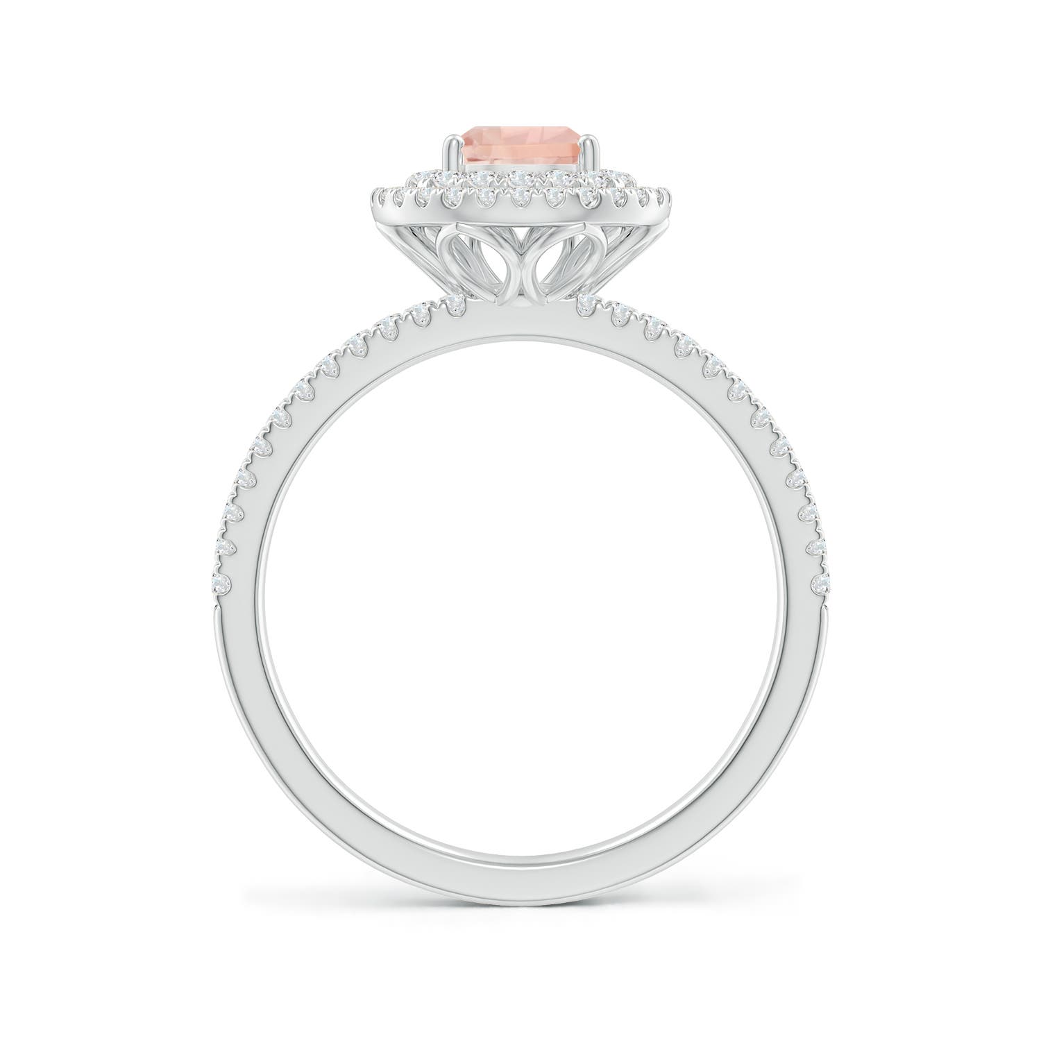 AAA - Morganite / 1.02 CT / 14 KT White Gold