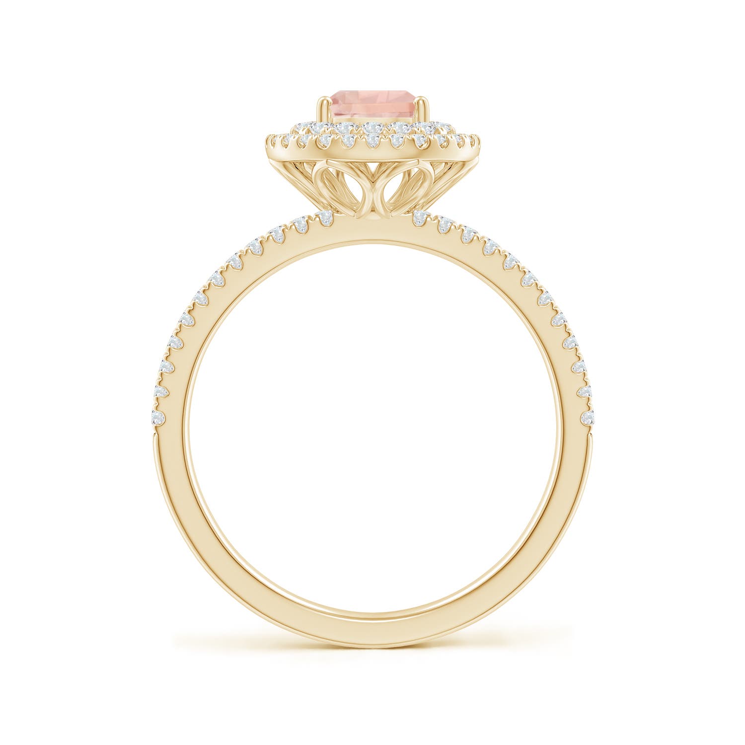 AAA - Morganite / 1.02 CT / 14 KT Yellow Gold