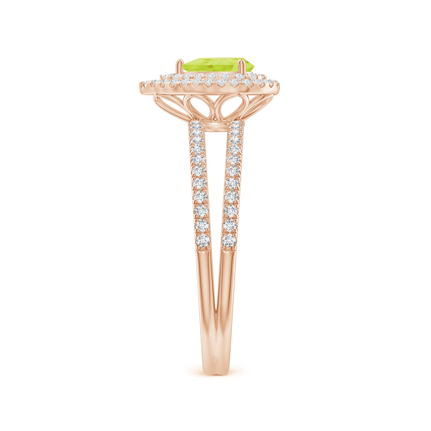 A - Peridot / 0.81 CT / 14 KT Rose Gold