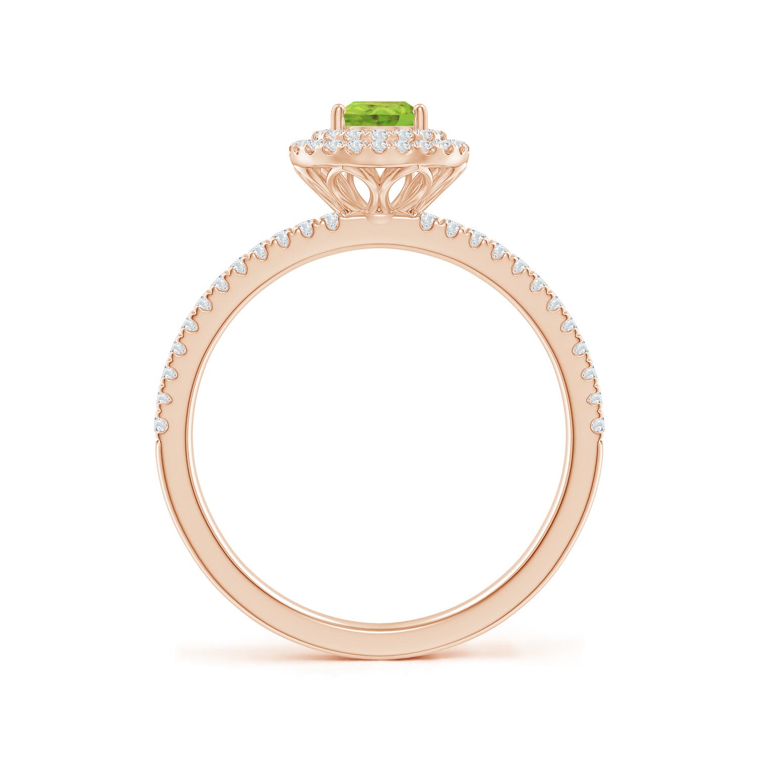 AA - Peridot / 0.81 CT / 14 KT Rose Gold