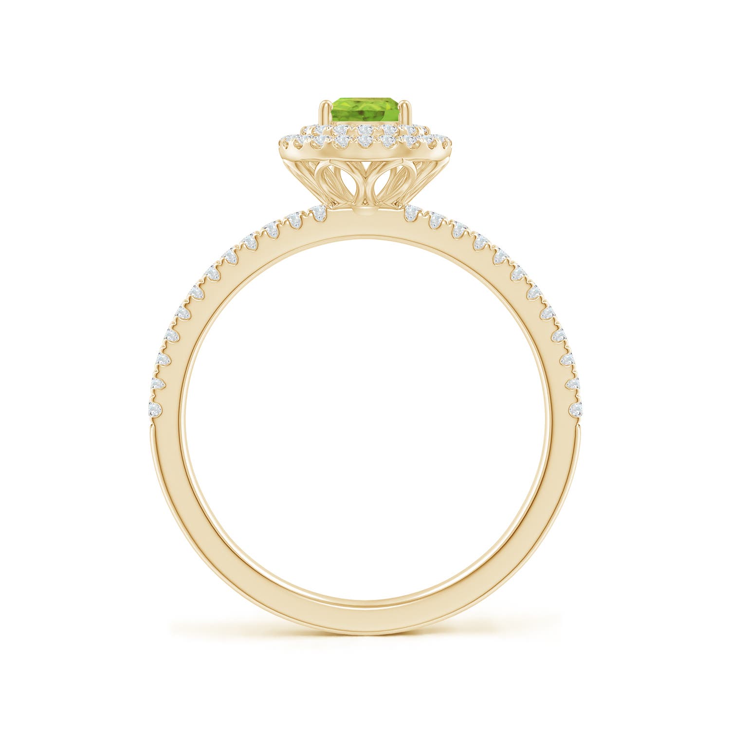 AA - Peridot / 0.81 CT / 14 KT Yellow Gold