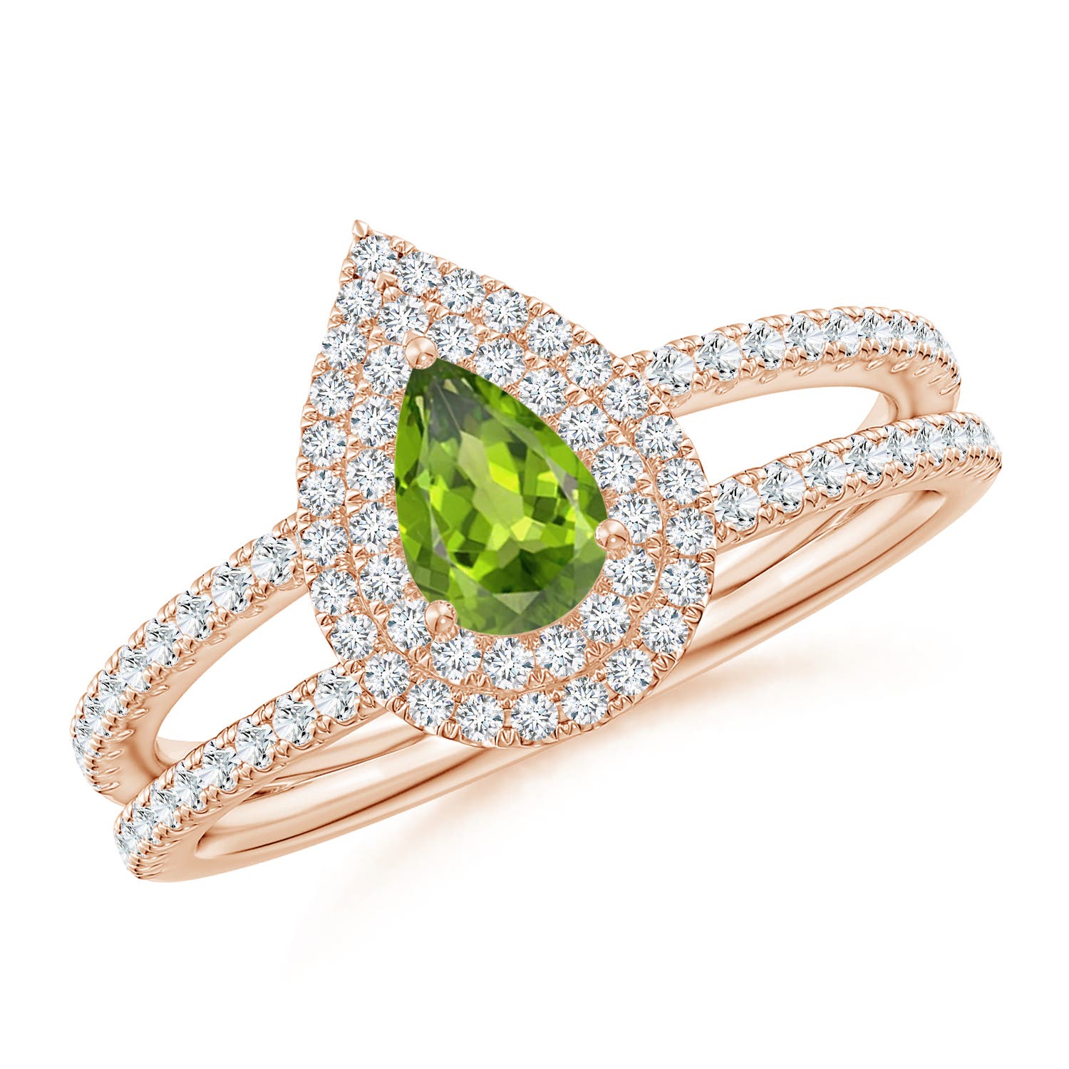 AAA - Peridot / 0.81 CT / 14 KT Rose Gold