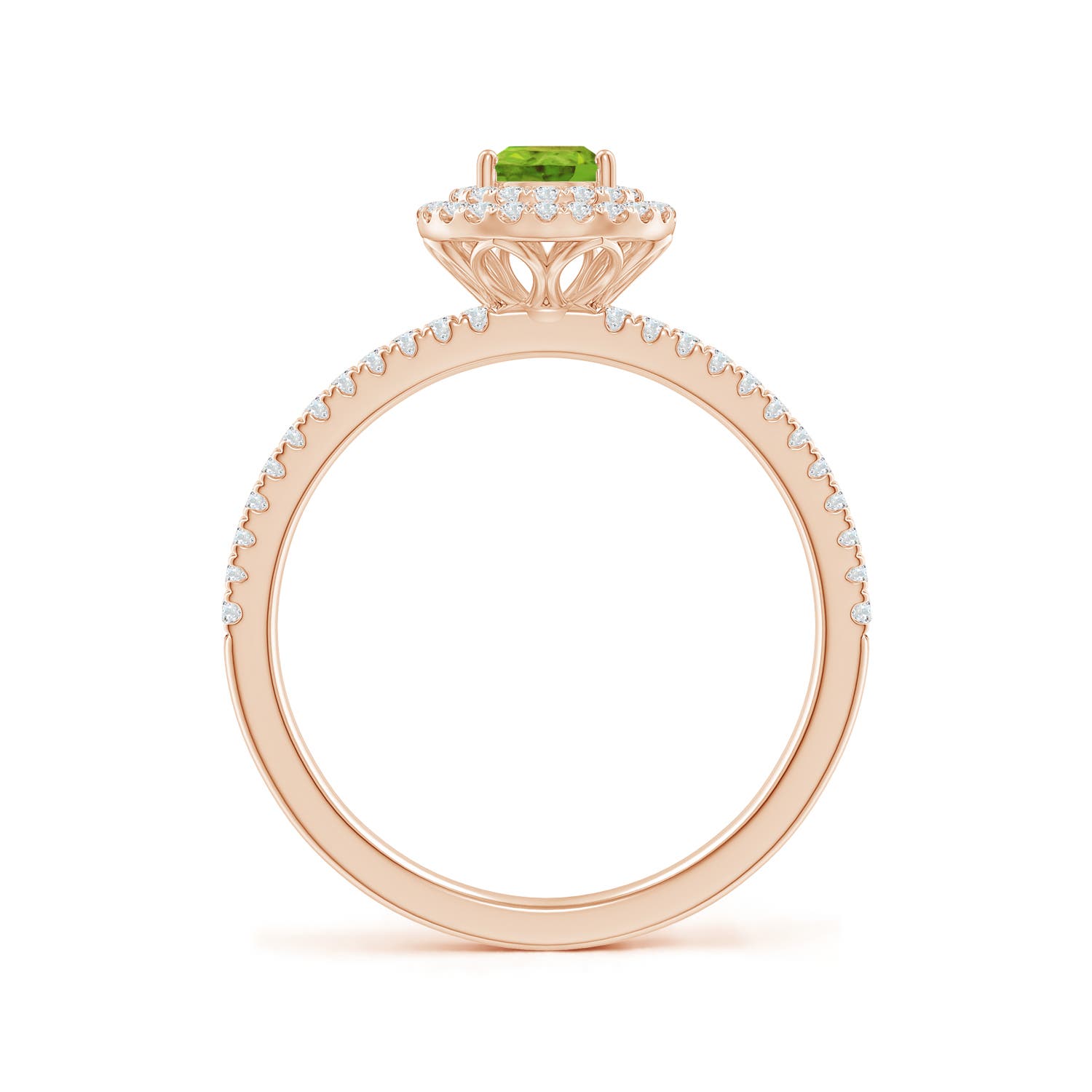 AAA - Peridot / 0.81 CT / 14 KT Rose Gold