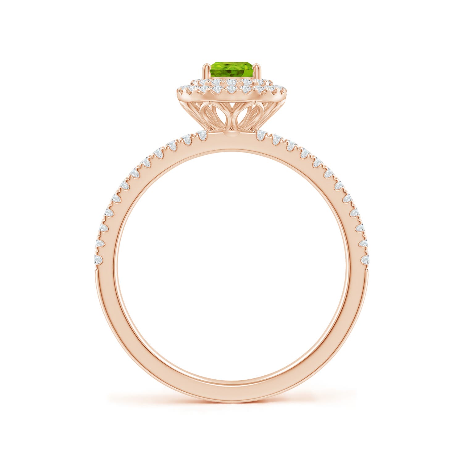 AAAA - Peridot / 0.81 CT / 14 KT Rose Gold