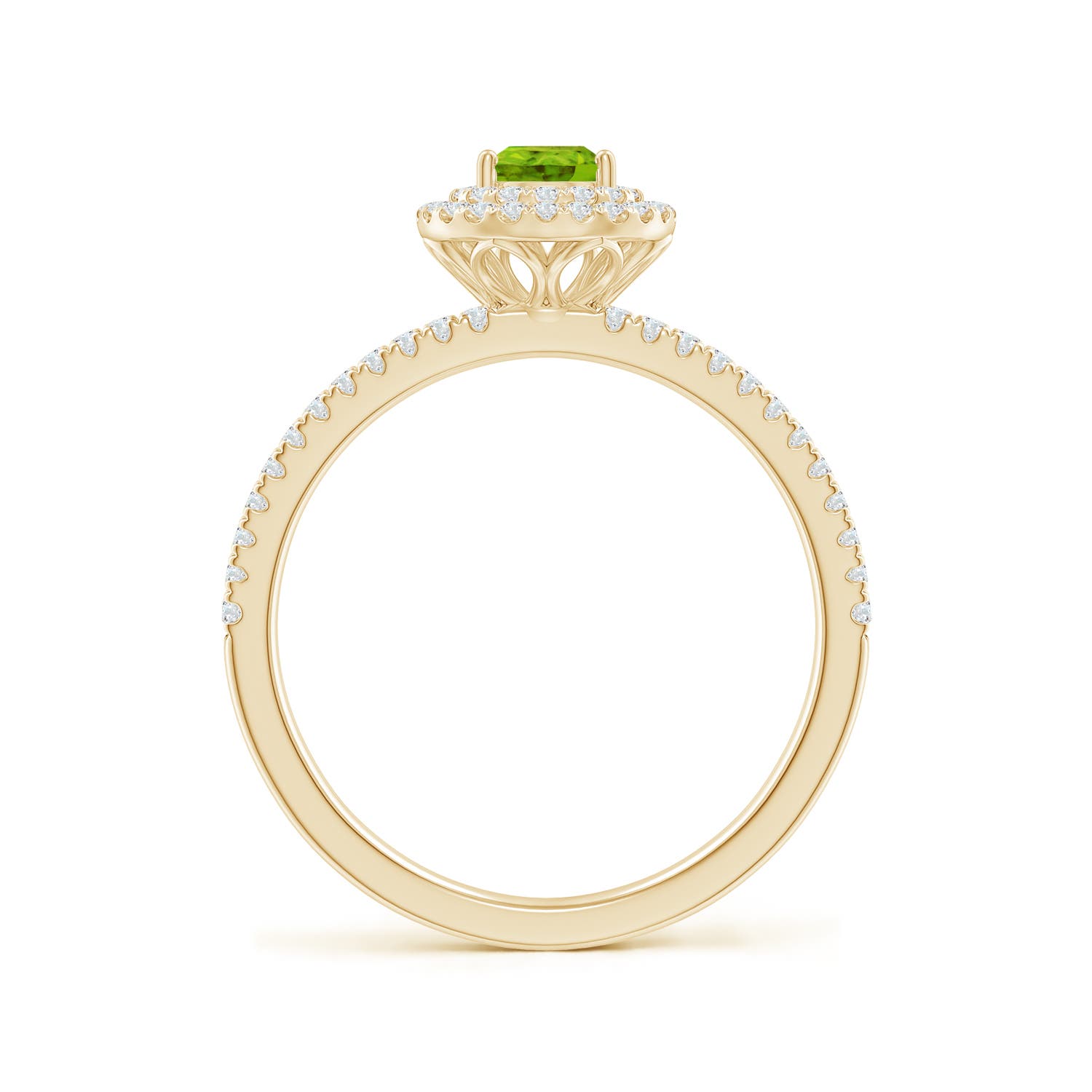 AAAA - Peridot / 0.81 CT / 14 KT Yellow Gold