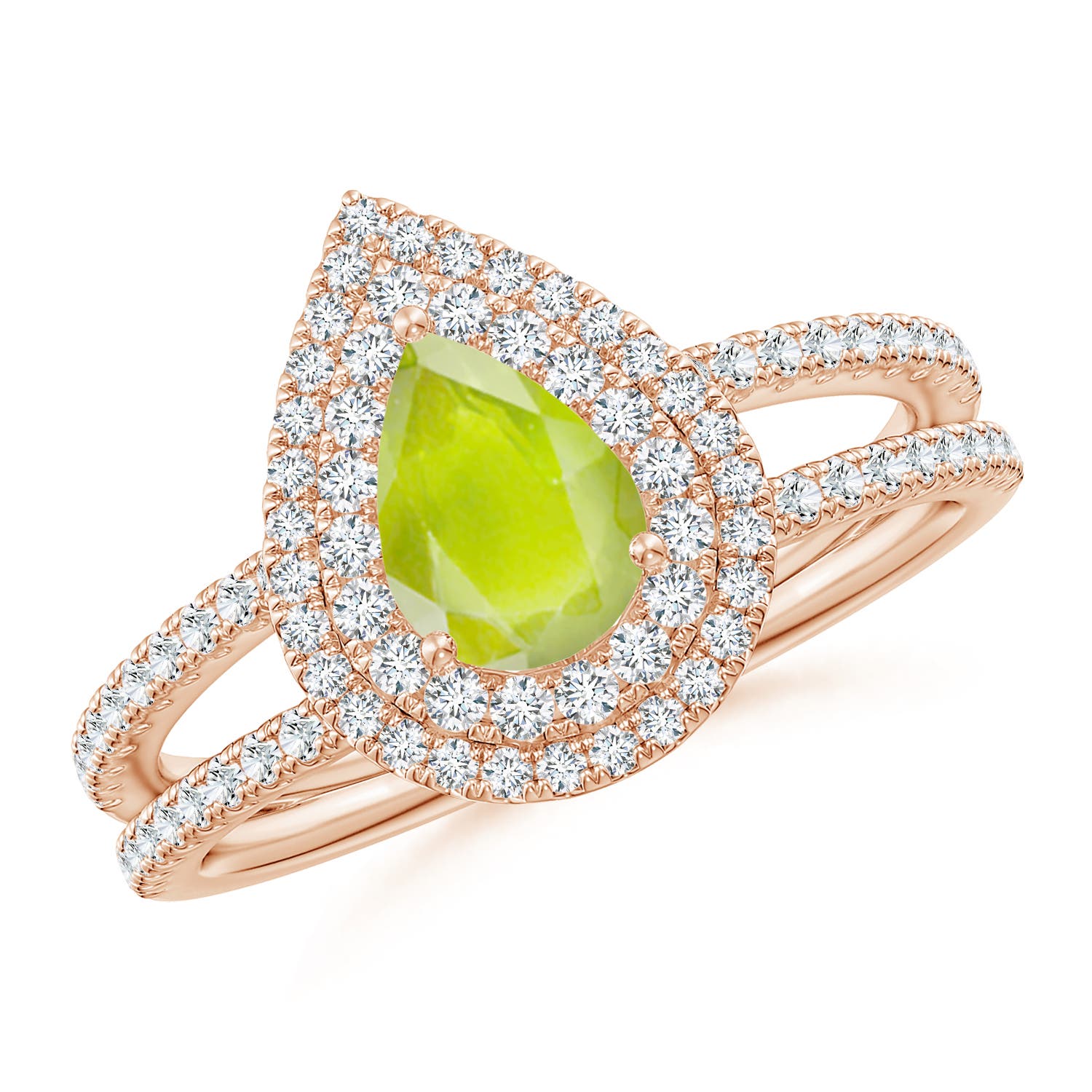 A - Peridot / 1.12 CT / 14 KT Rose Gold