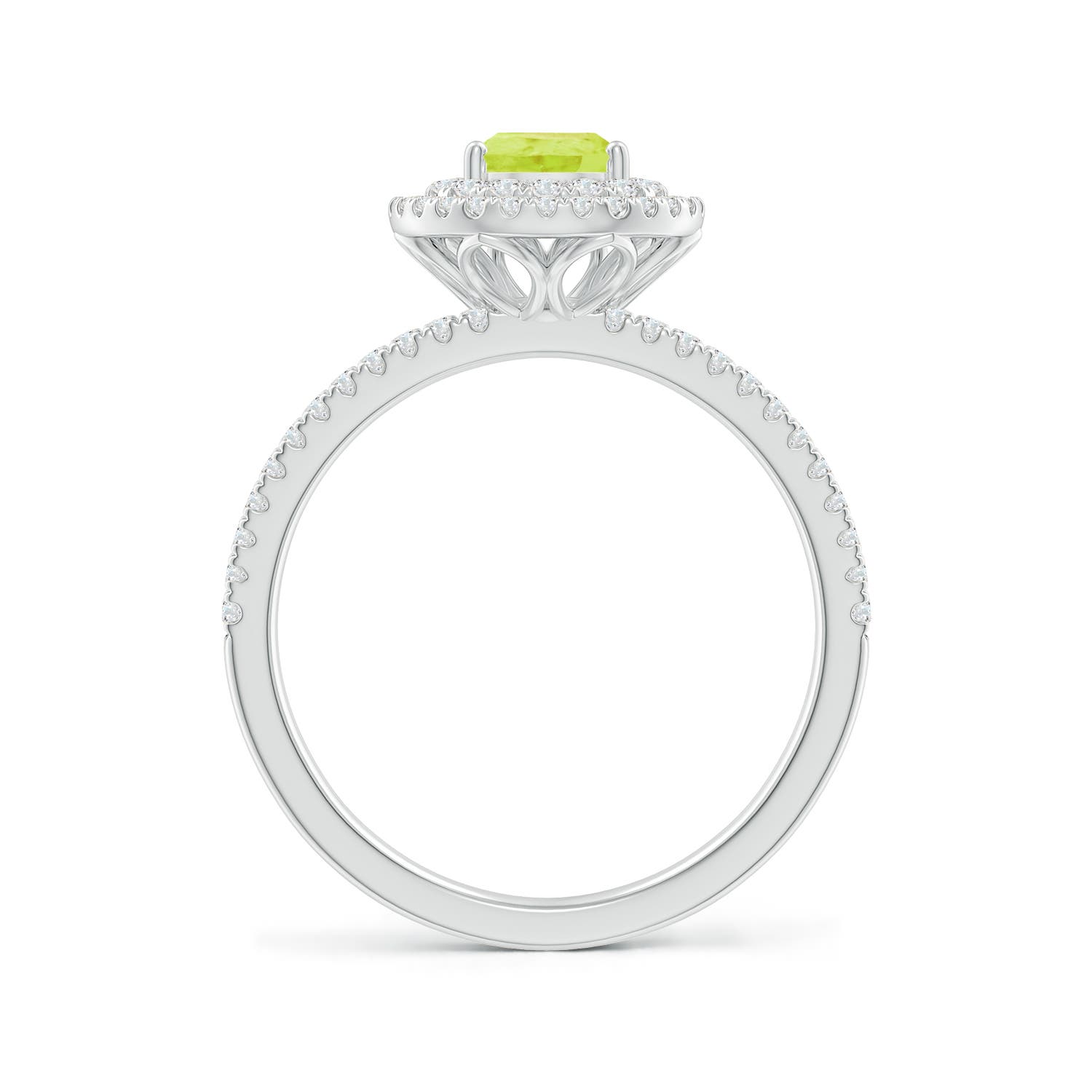 A - Peridot / 1.12 CT / 14 KT White Gold