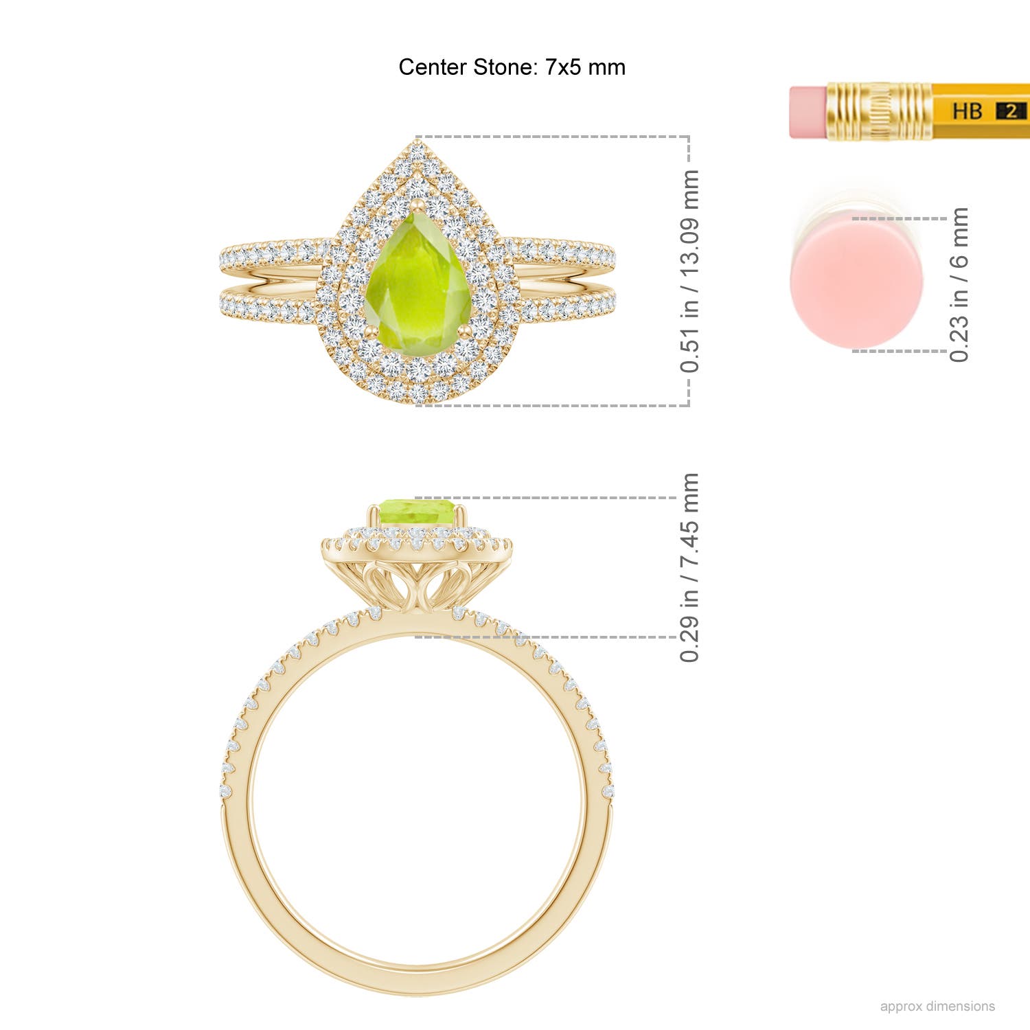 A - Peridot / 1.12 CT / 14 KT Yellow Gold