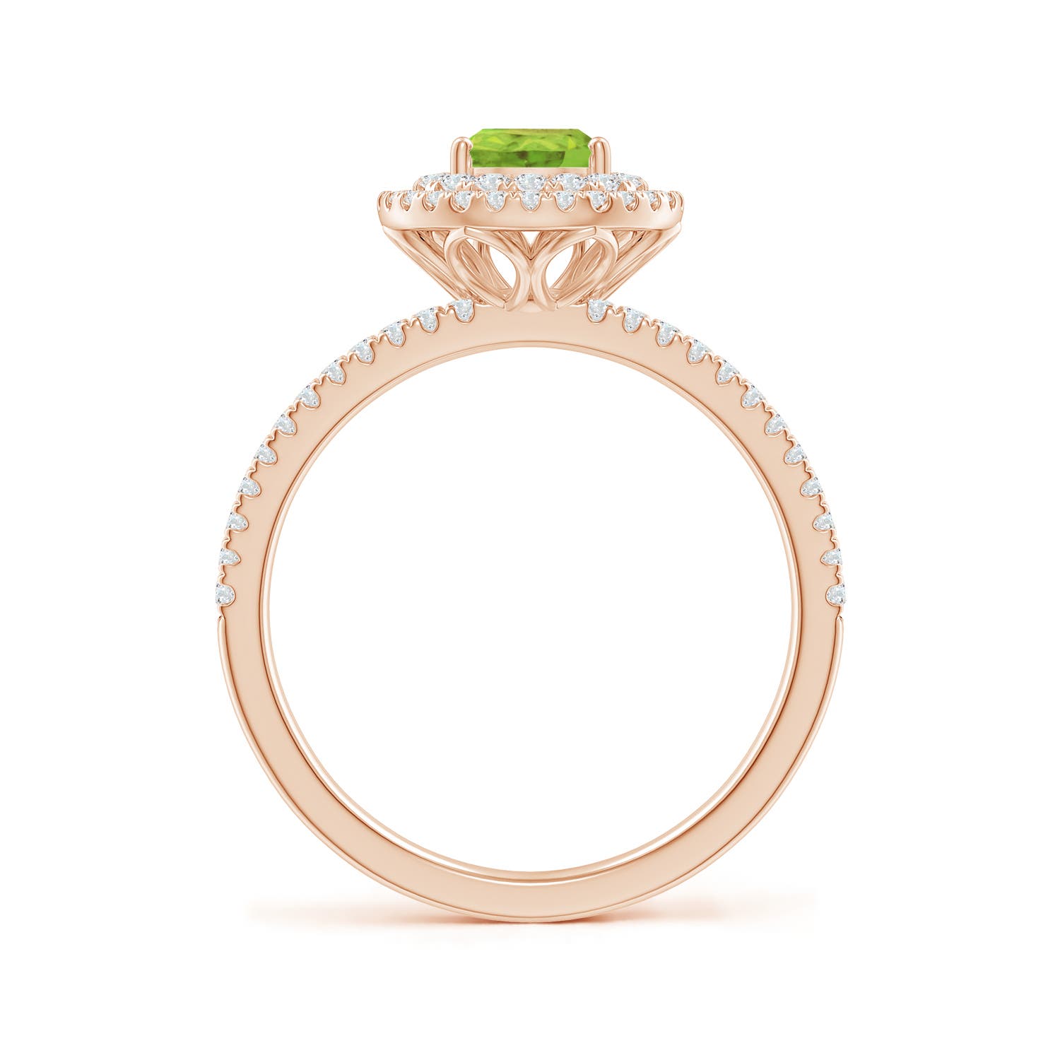 AA - Peridot / 1.12 CT / 14 KT Rose Gold