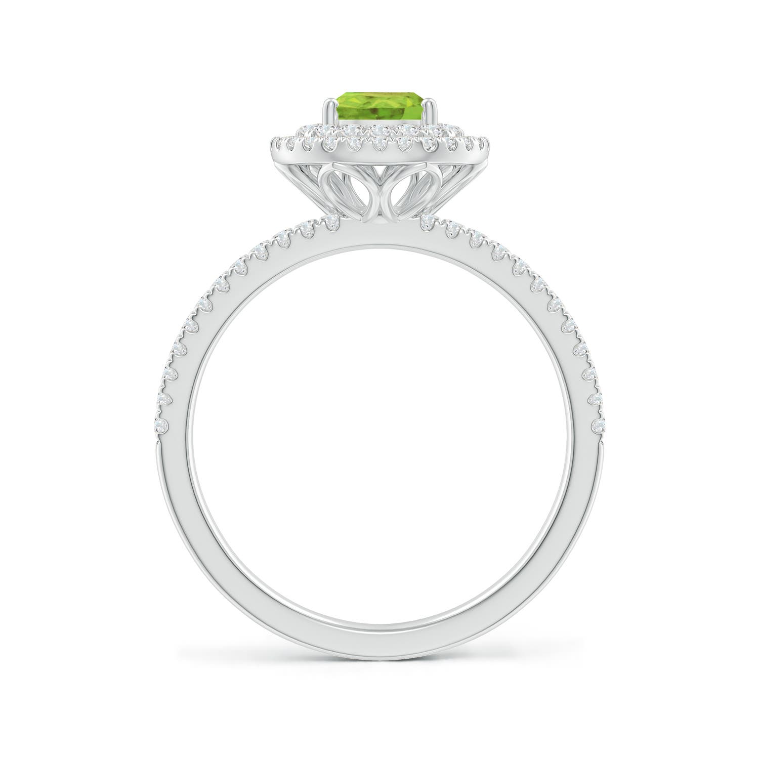 AA - Peridot / 1.12 CT / 14 KT White Gold