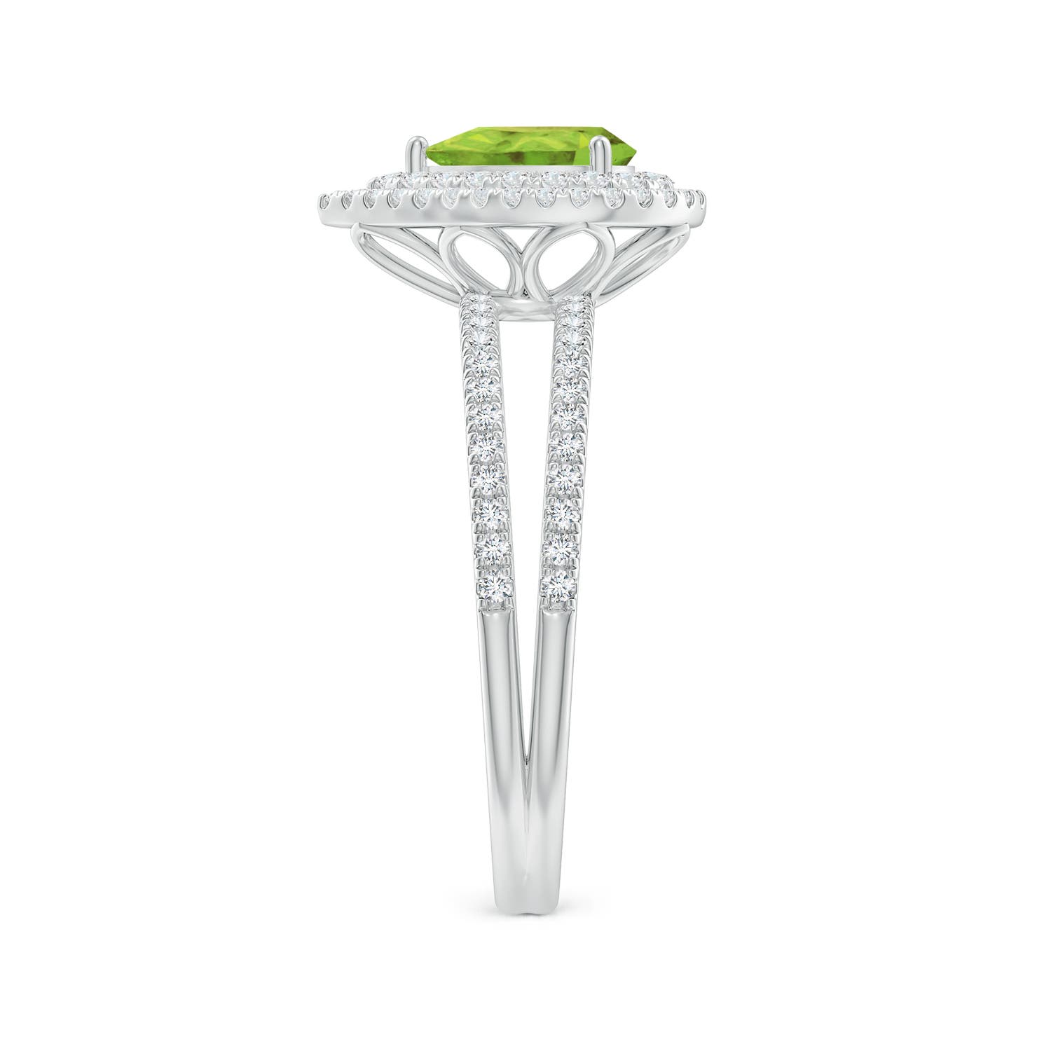 AA - Peridot / 1.12 CT / 14 KT White Gold