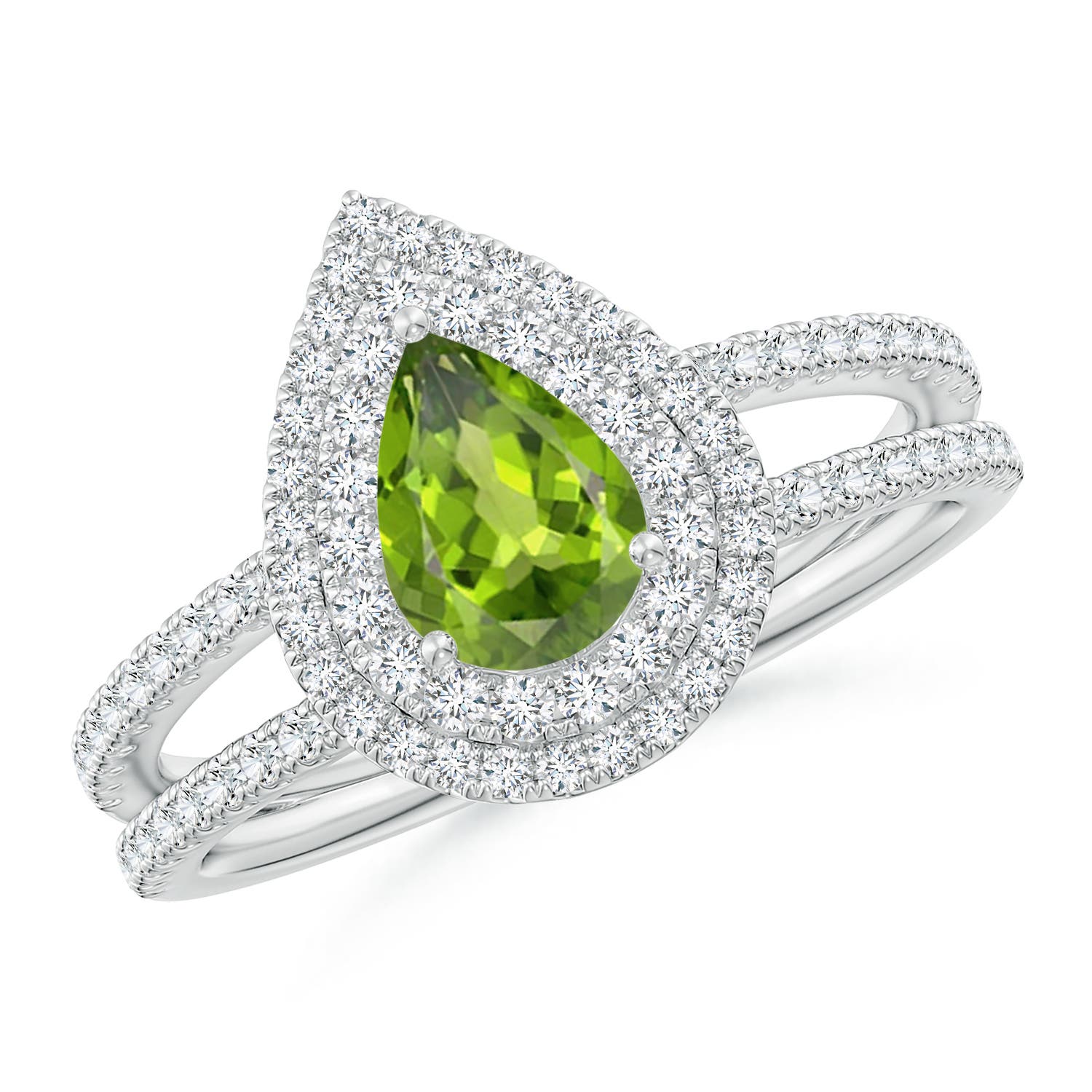 AAA - Peridot / 1.12 CT / 14 KT White Gold